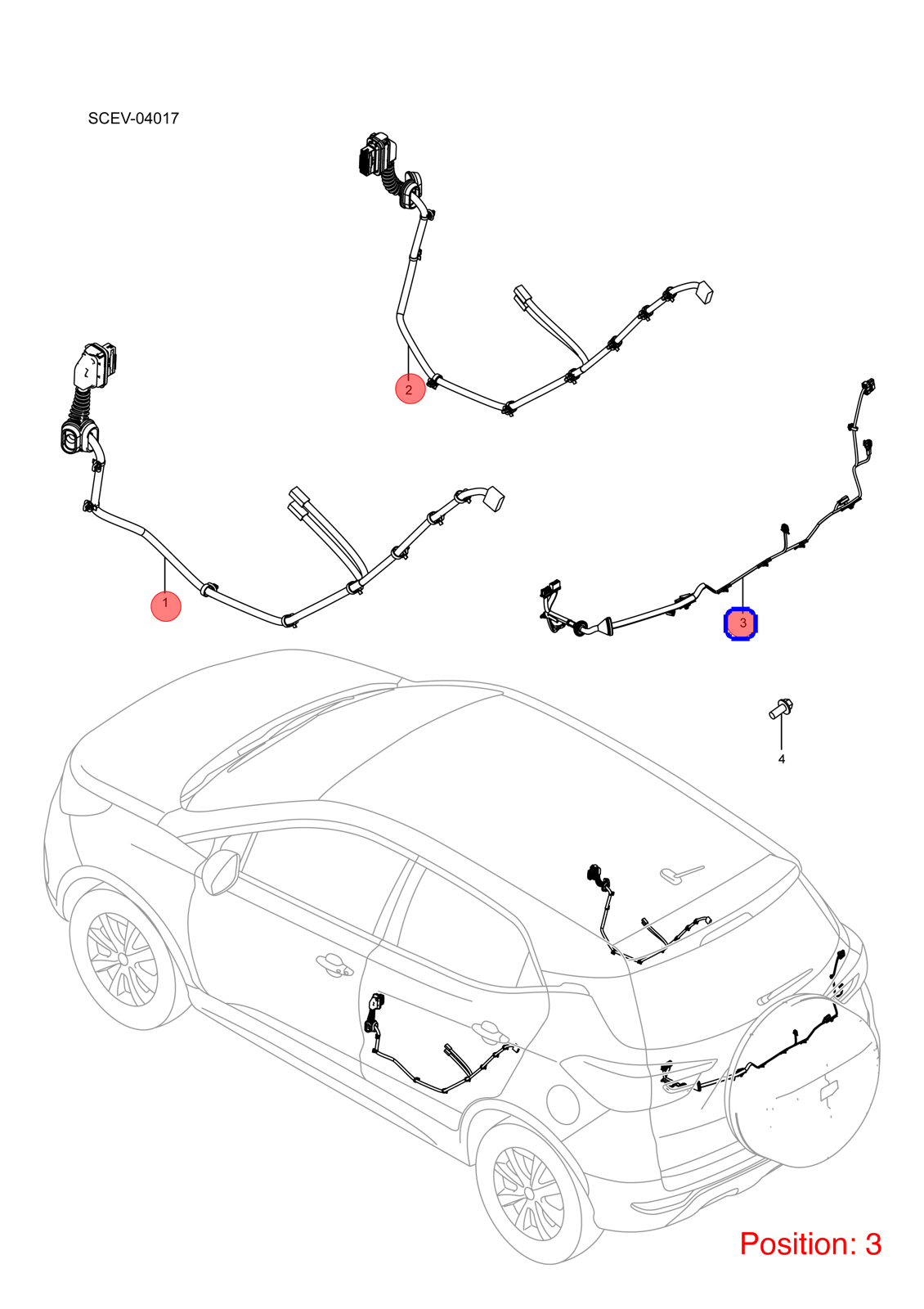 BYD Tailgate wiring harness OEM 1307150600 SCEE4002700CZ FOR Atto3 Yuan 1307150600-BYD_OEM