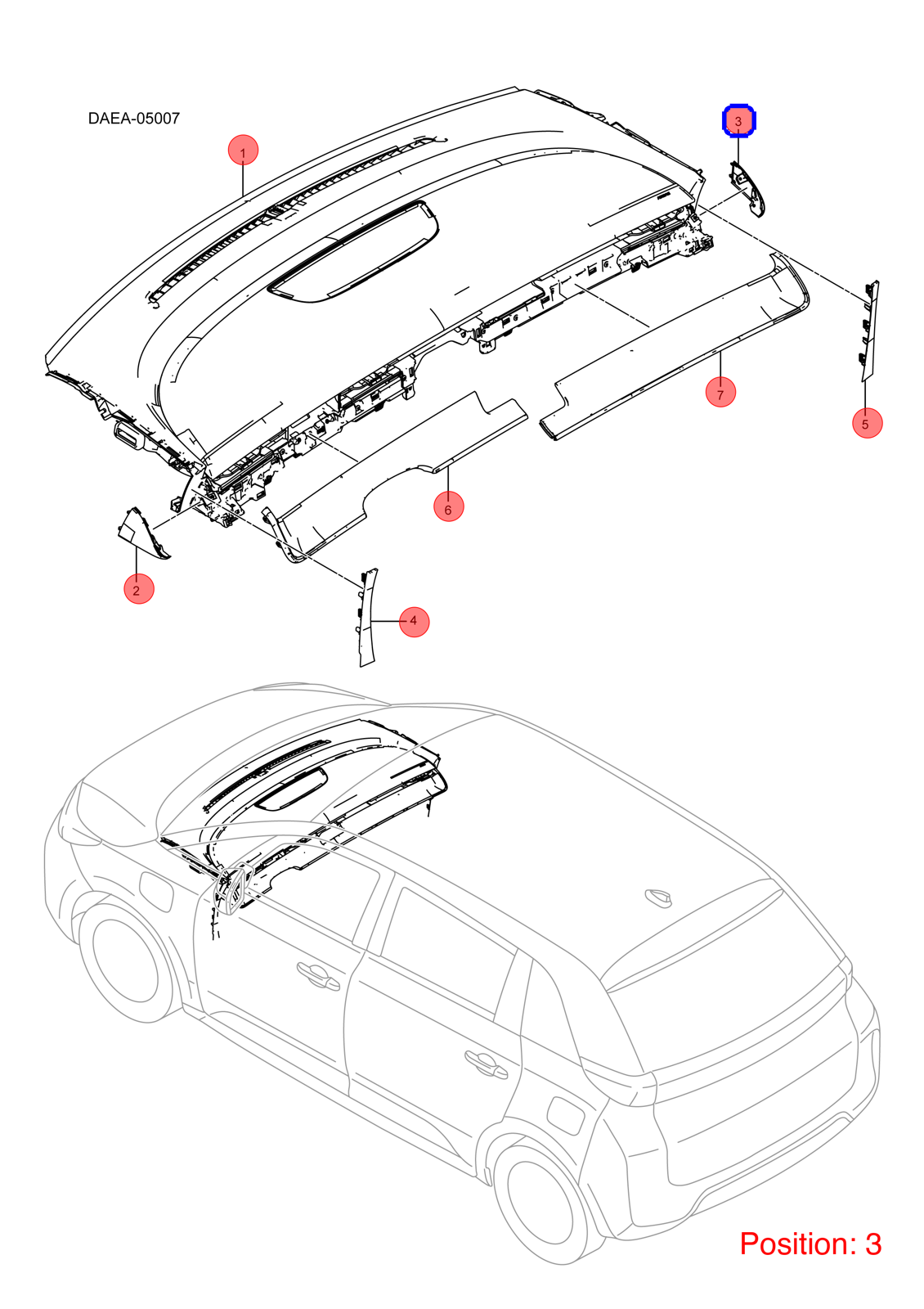 BYD Instrument panel side trim OEM 1309154700 DAEA530684000DJ FOR D1 1309154700-BYD_OEM
