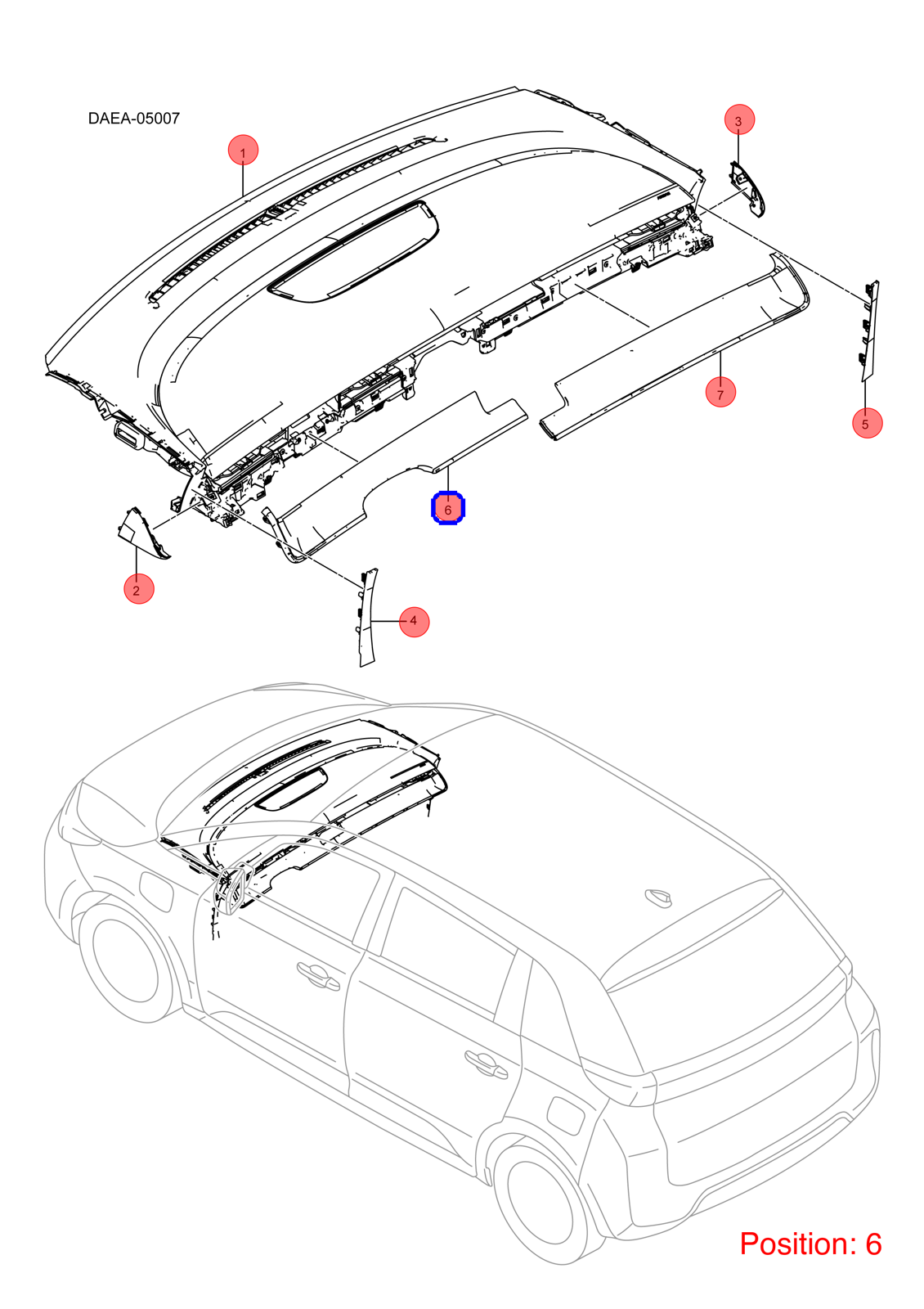 BYD Instrument panel trim OEM 1309546400 DAEA5306150002K FOR D1 1309546400-BYD_OEM