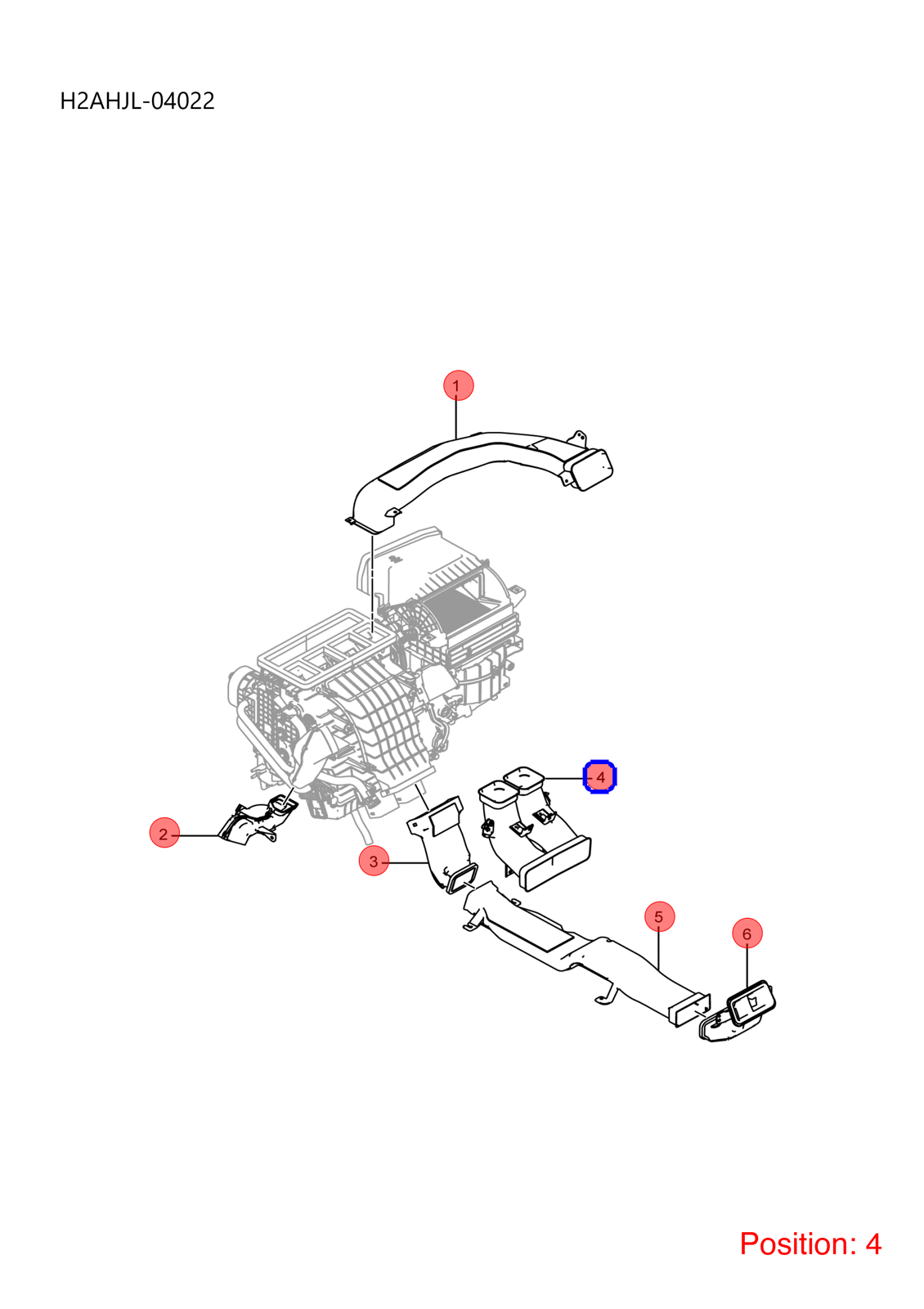BYD Air conditioning duct OEM 1311014200 HA2HE8123150 FOR Qin KING Chazor Seal5 Destroyer 1311014200-BYD_OEM