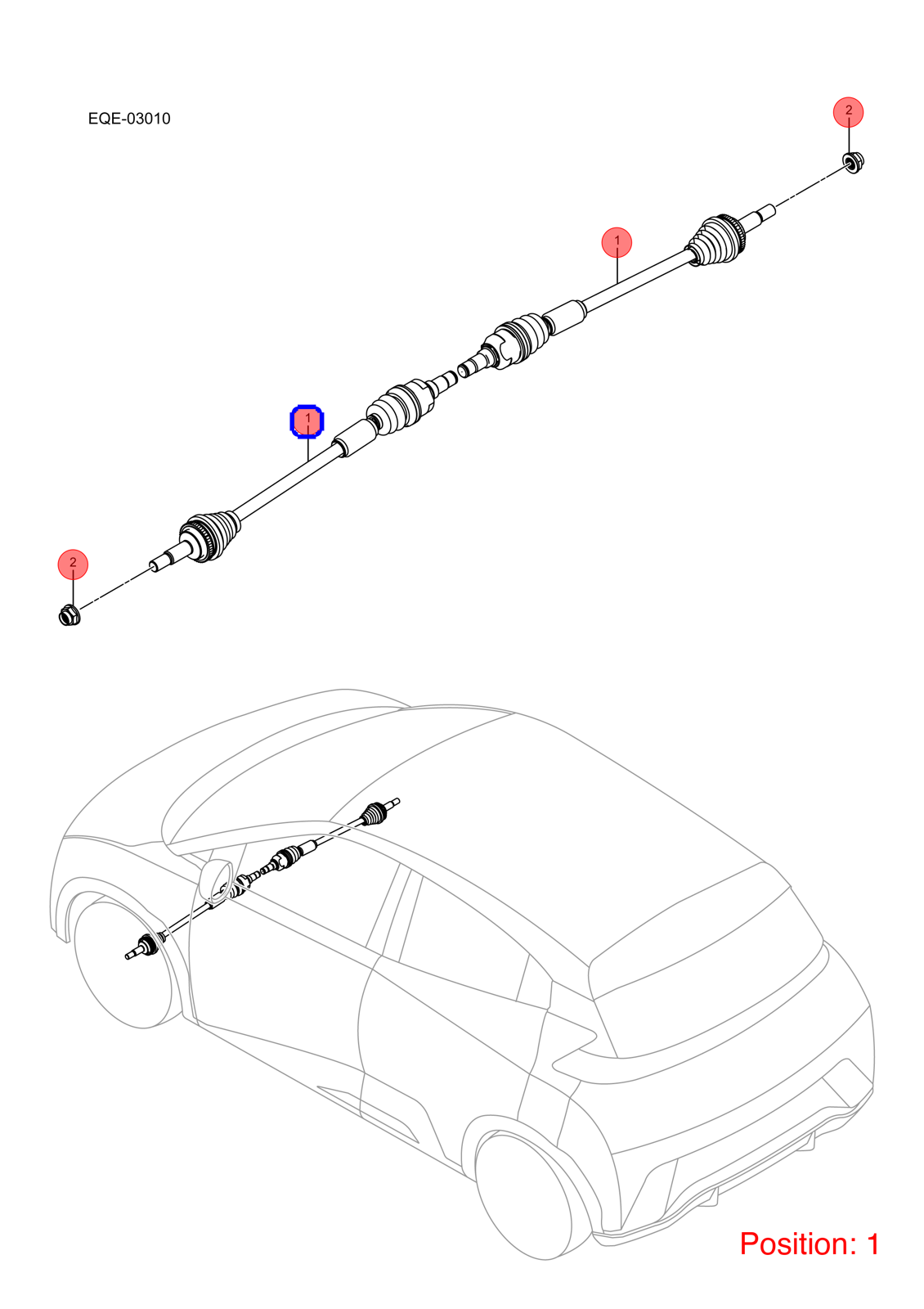 BYD Axle Shaft OEM 1311375000 EM2EB2203010 FOR Dolphin 1311375000-BYD_OEM