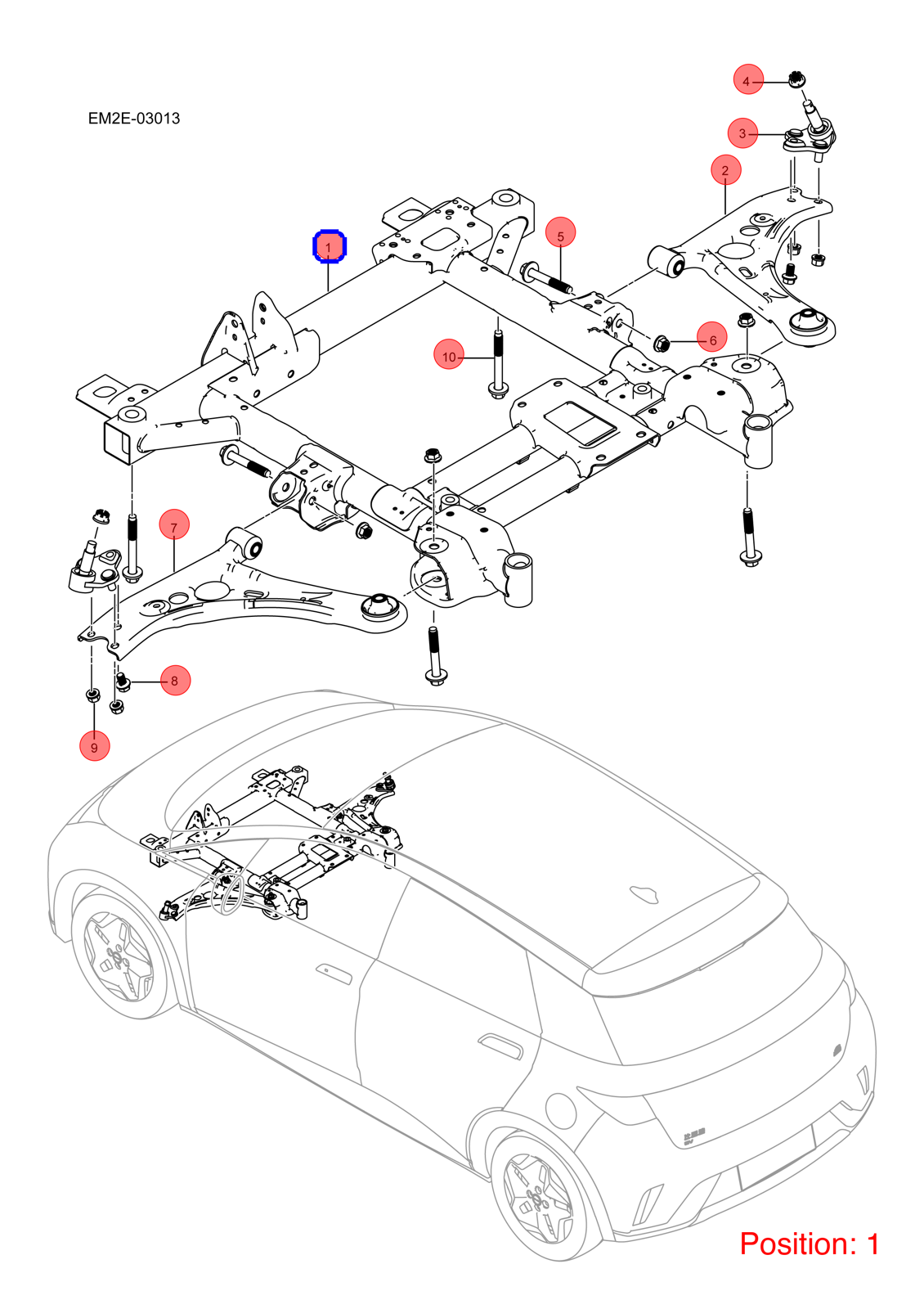 BYD Front axle OEM 1311896000 EM2E2810010 FOR Dolphin 1311896000-BYD_OEM