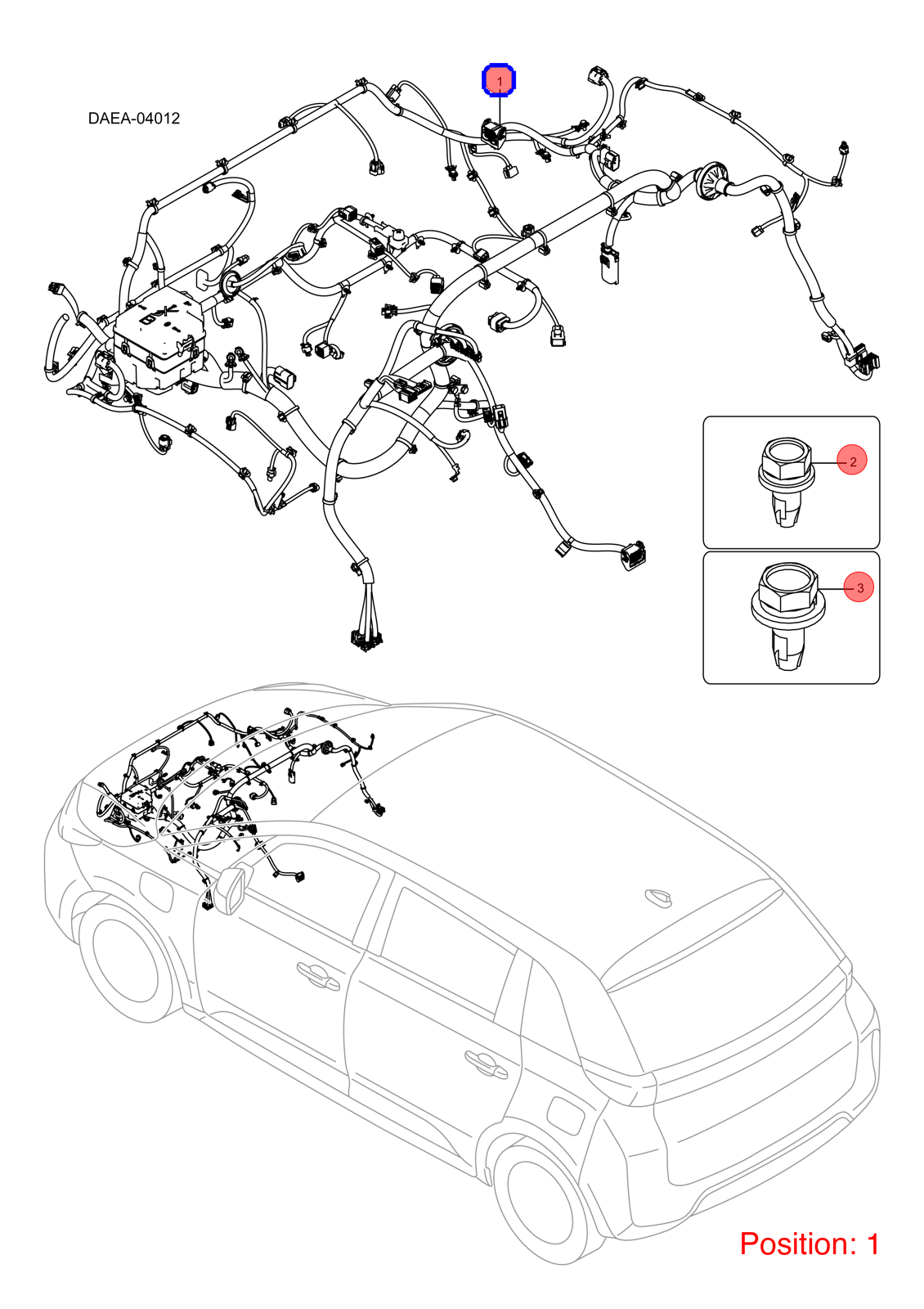 BYD Engine compartment wiring harness OEM 1312052400 DAEA4011100DY1 FOR D1 1312052400-BYD_OEM
