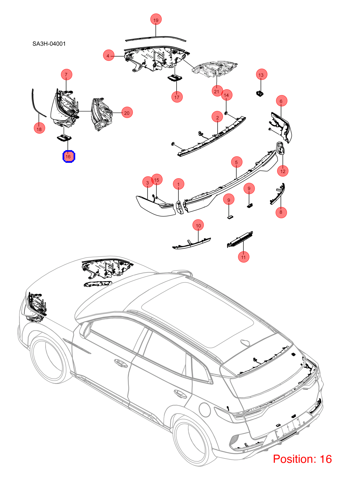 BYD Front headlight adjustment computer OEM 1313412000 SA3F4121710E FOR Song 1313412000-BYD_OEM