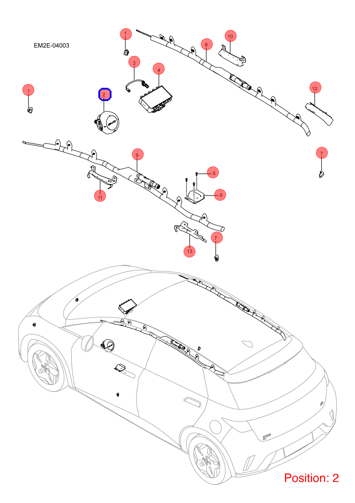 BYD Main airbag OEM 1313471700 EM2E5820100 FOR Atto3 Yuan Dolphin 1313471700-BYD_OEM