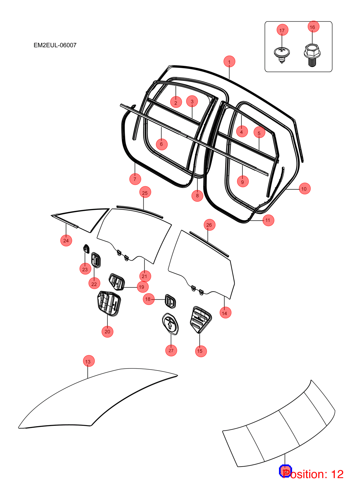 BYD Windshield OEM 1313664900 EM2E6303100A FOR Dolphin 1313664900-BYD_OEM