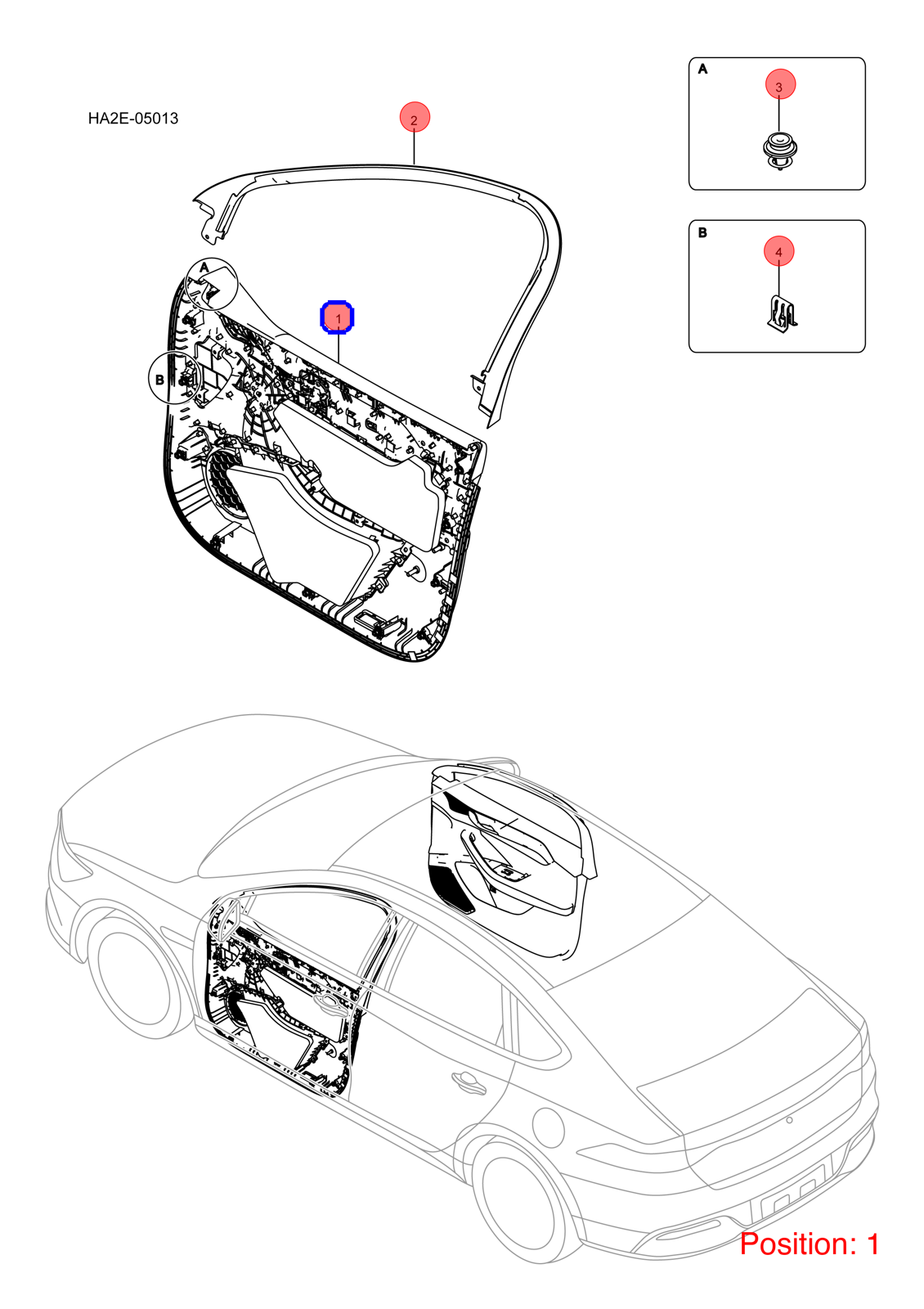 BYD Door panel OEM 1313735800 HA2HE6102200C FOR Qin 1313735800-BYD_OEM