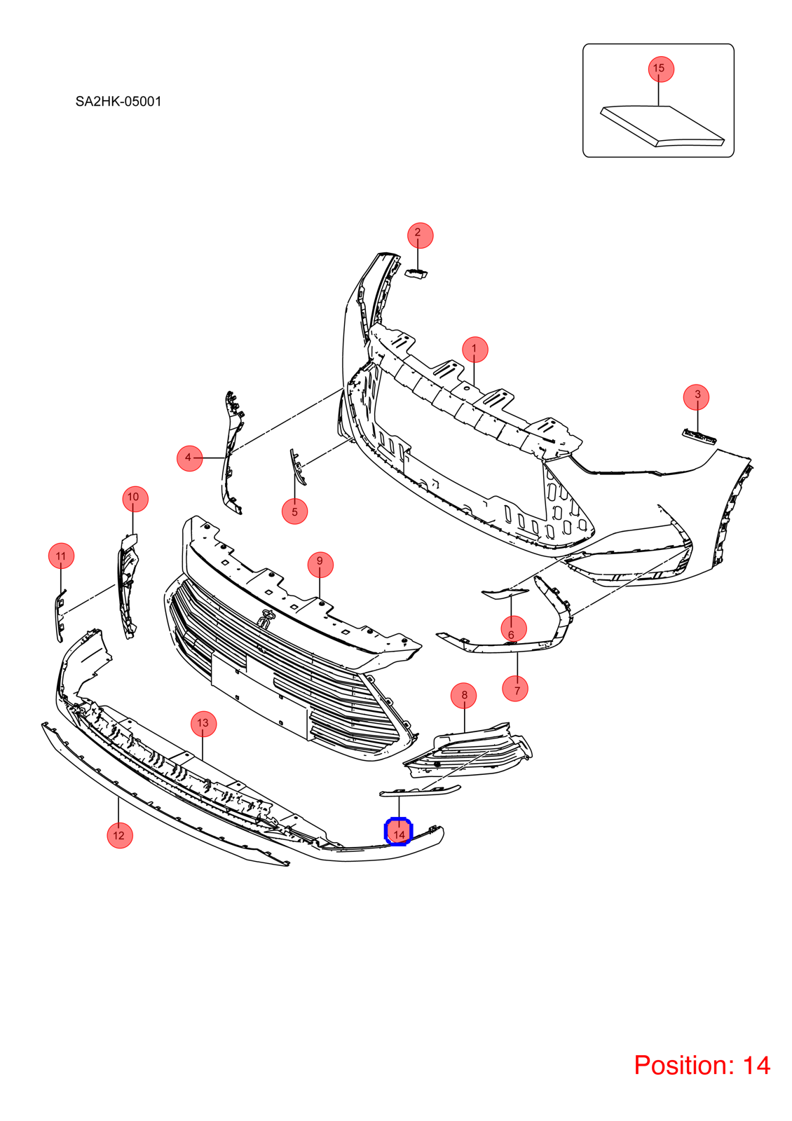 BYD Bumper Trim OEM 1315016000 SA2FL280311571 FOR Song 1315016000-BYD_OEM