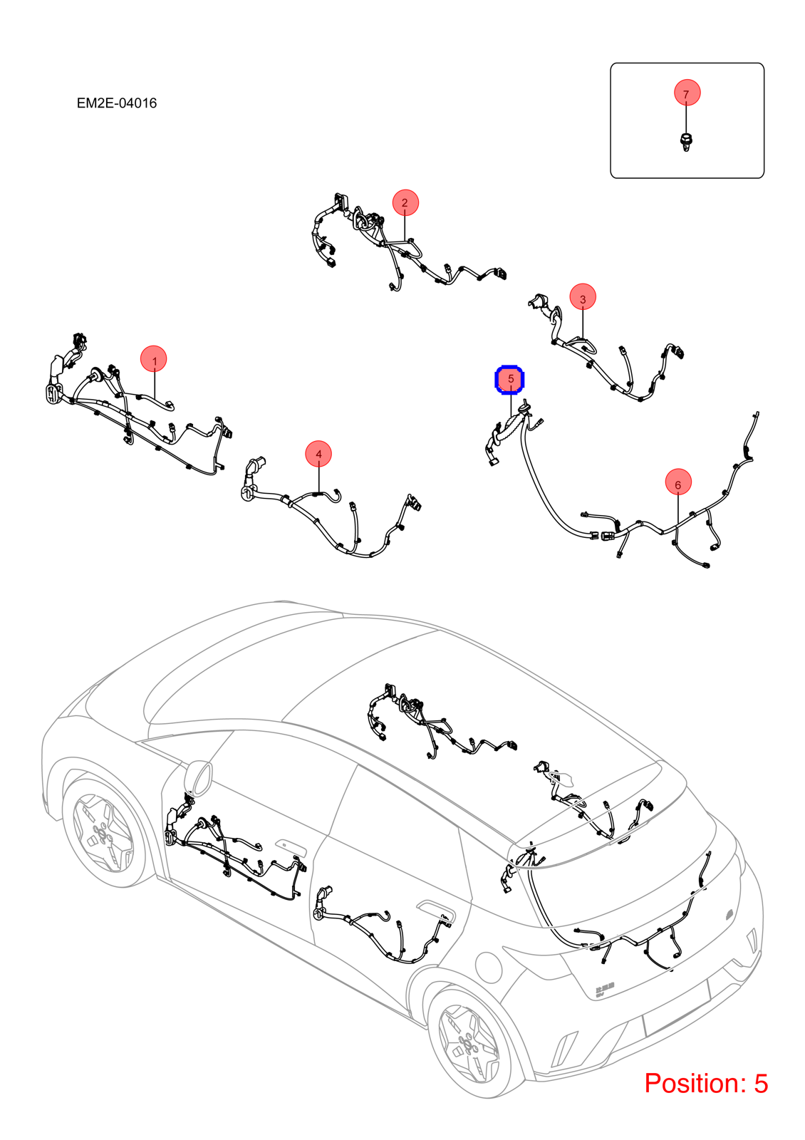 BYD Tailgate wiring harness OEM 1315278000 EM2E4002710A FOR Dolphin 1315278000-BYD_OEM