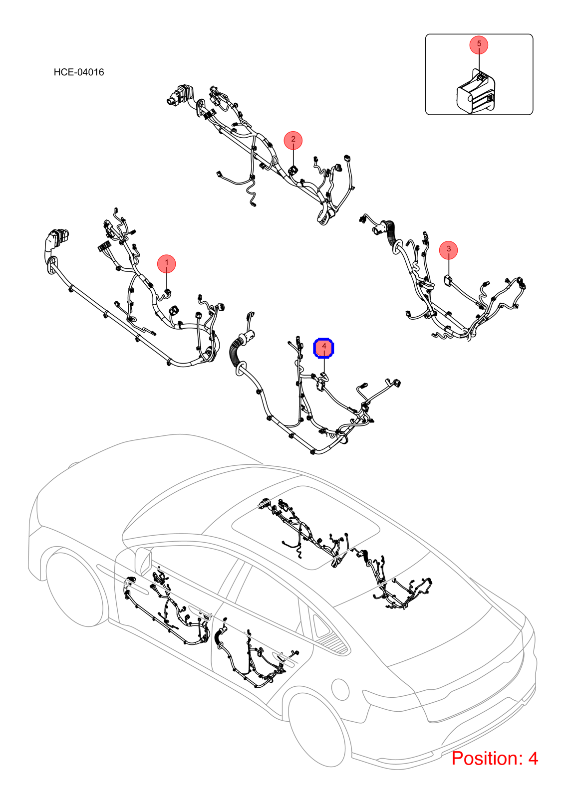BYD Door wiring harness OEM 1315691900 HCEF4002300A FOR Han 1315691900-BYD_OEM