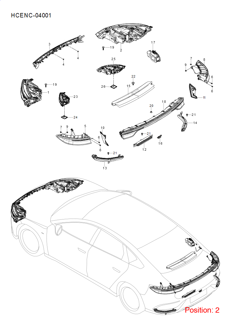BYD Headlight OEM 1315785200 HCE4121020D FOR Han 1315785200-BYD_OEM