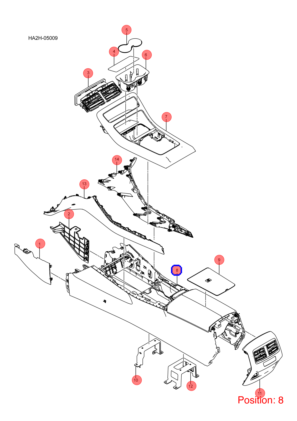 BYD Armrest box OEM 1316507300 HA2HE5305100A00ZL FOR Qin 1316507300-BYD_OEM