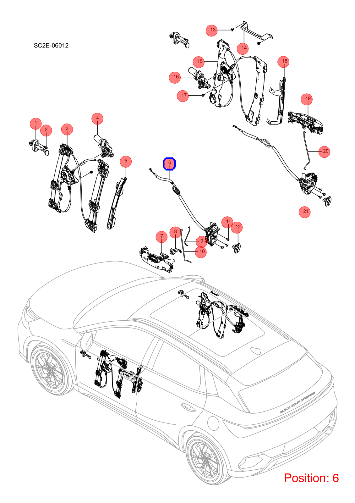 BYD Door Lock OEM 1316782900 SC2E6105200 FOR Atto3 Yuan 1316782900-BYD_OEM