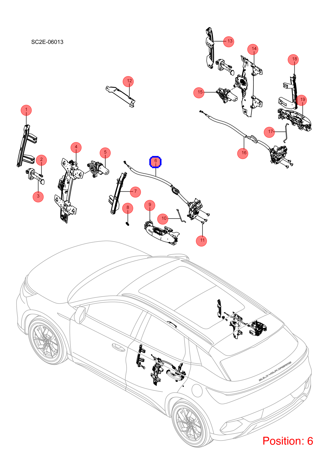 BYD Door Lock OEM 1316786500 SC2E6205200 FOR Atto3 Yuan 1316786500-BYD_OEM