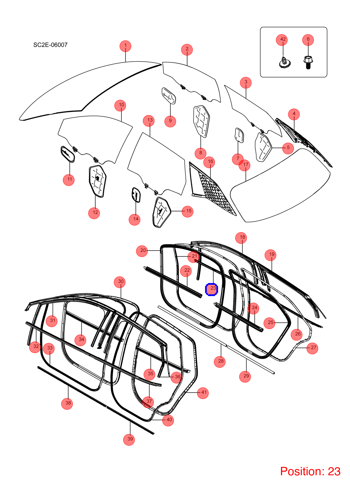 BYD Door glass pressure strip OEM 1317131000 SC2E6107116 FOR Atto3 Yuan 1317131000-BYD_OEM