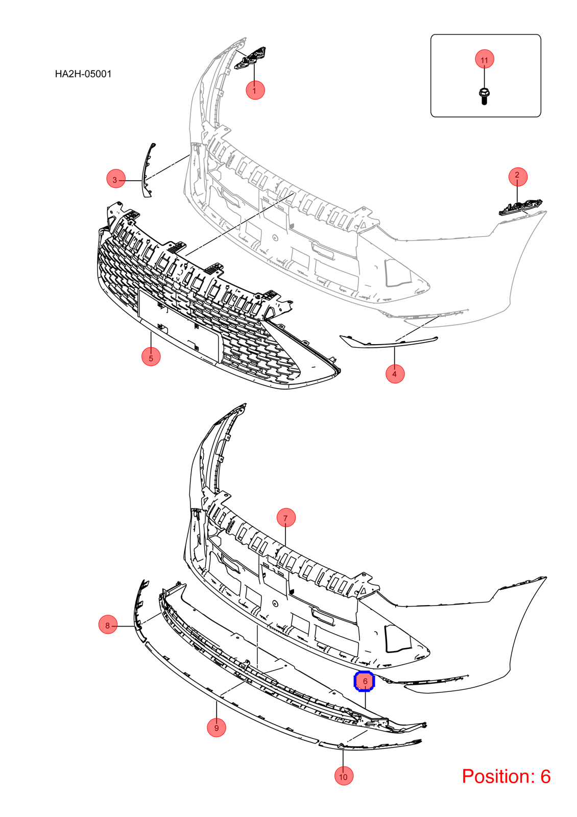 BYD Bumper grille OEM 1317904000 HA2HE2803112 FOR Qin 1317904000-BYD_OEM