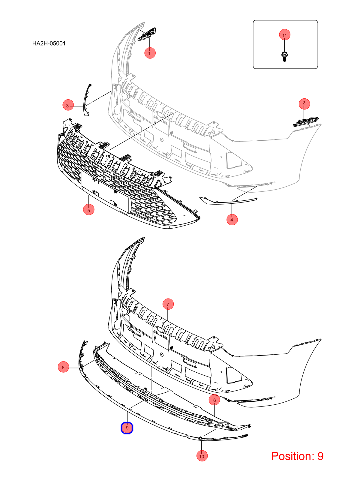 BYD Bumper Trim OEM 1318527700 HA2HE280312200E3 FOR Qin 1318527700-BYD_OEM