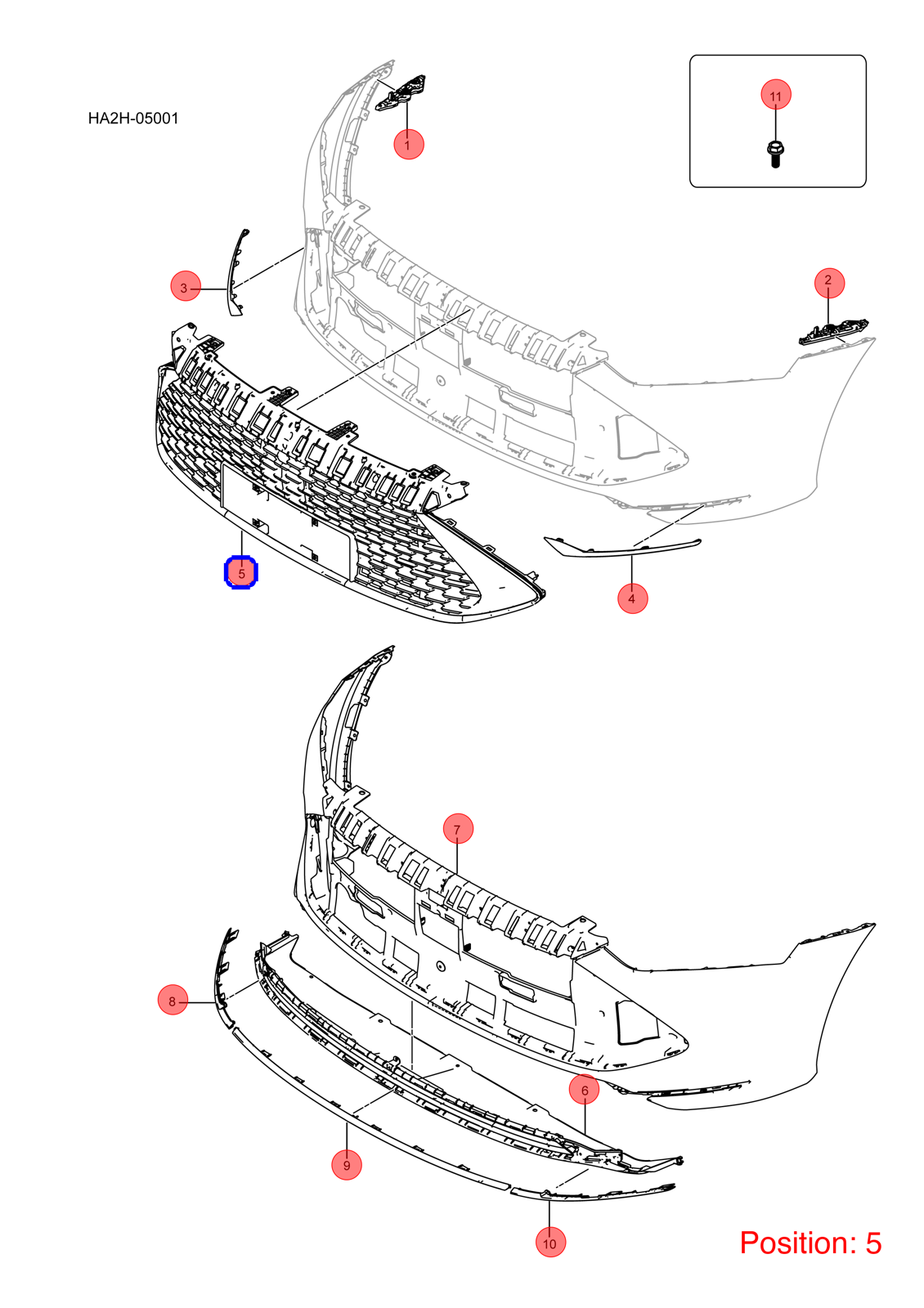 BYD Front grille OEM 1318545600 HA2HE2803700A00E3 FOR Qin 1318545600-BYD_OEM