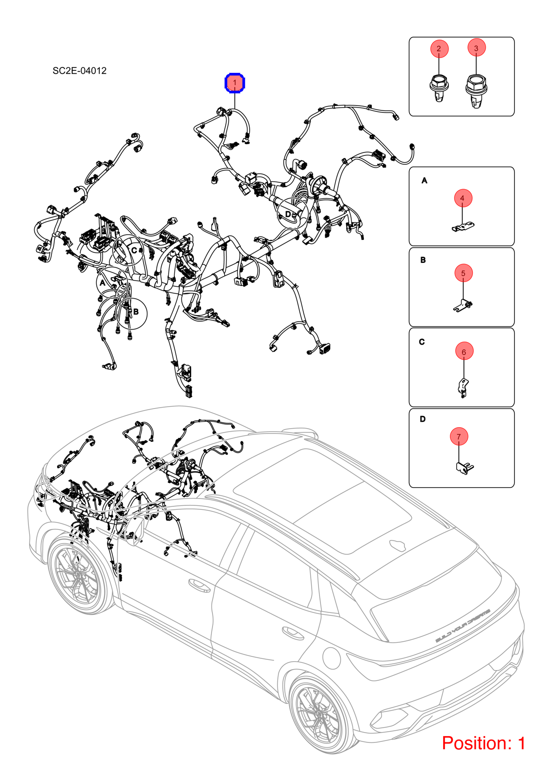 BYD Engine wiring harness OEM 1318628400 SC2E4011100B FOR Atto3 Yuan 1318628400-BYD_OEM