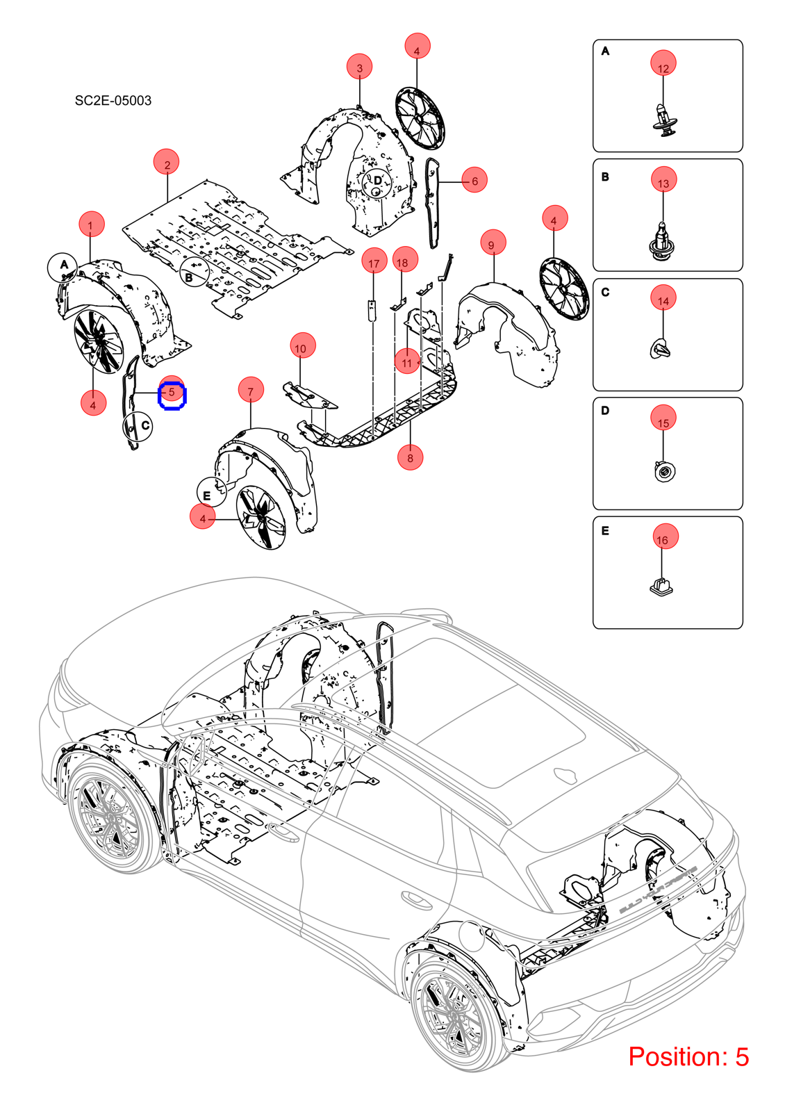 BYD Fender Seal OEM 1318650300 SC2E3102210 FOR Atto3 Yuan 1318650300-BYD_OEM