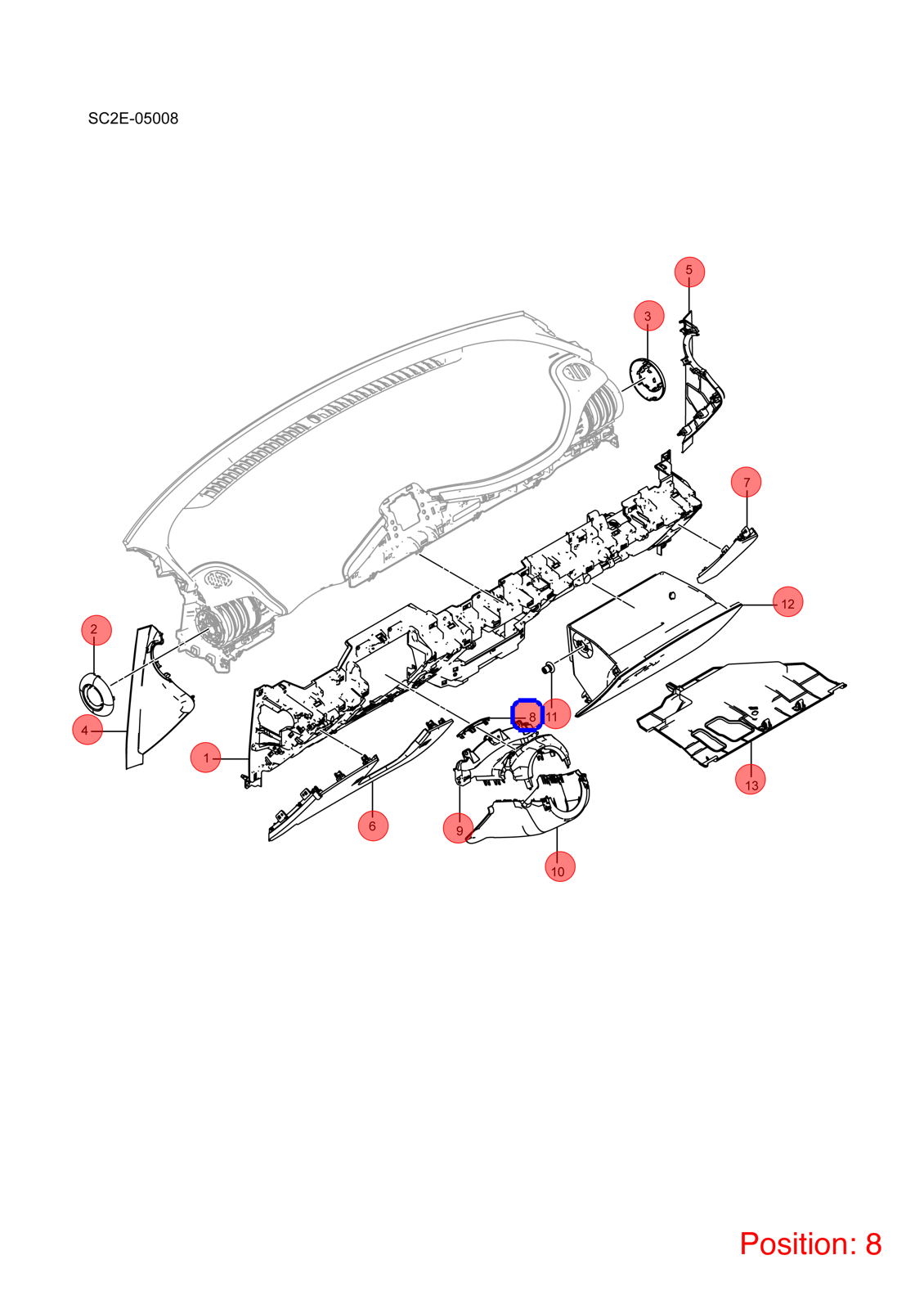 BYD Steering column trim panel OEM 1318692500 SC2E5306675 FOR Atto3 Yuan 1318692500-BYD_OEM