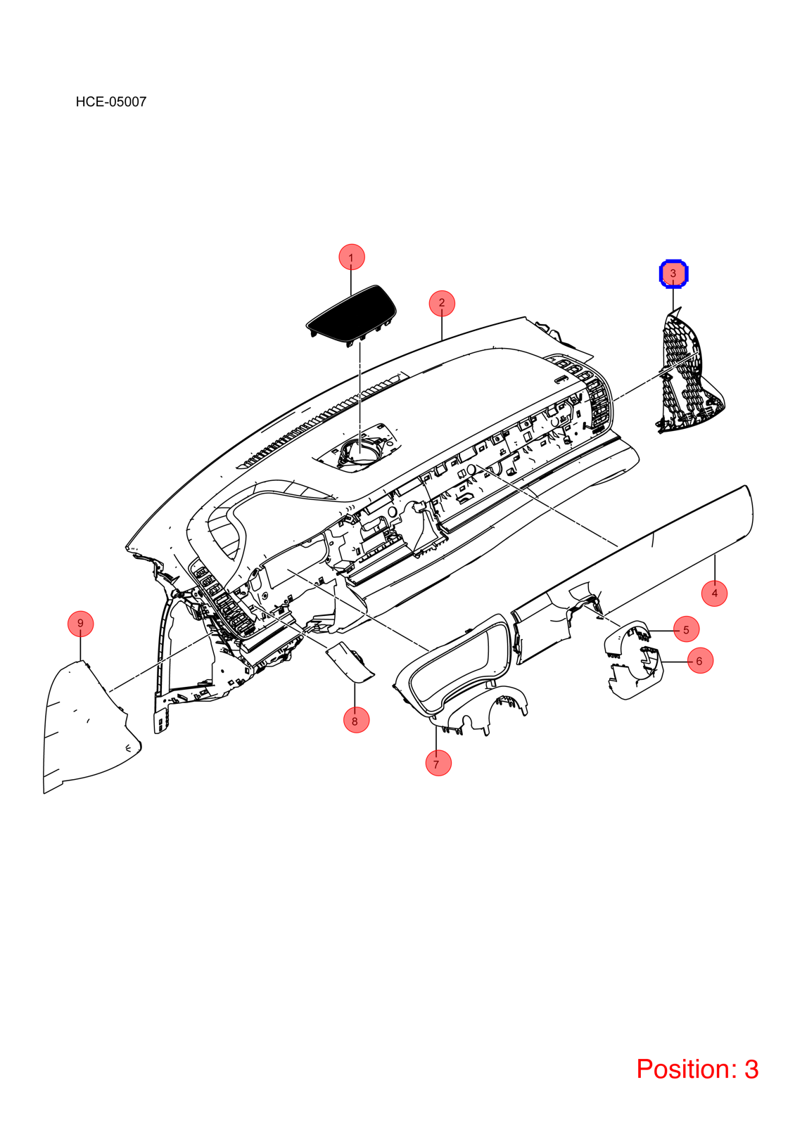 BYD Instrument panel trim OEM 1319870700 HC5306140B00BK FOR Han 1319870700-BYD_OEM