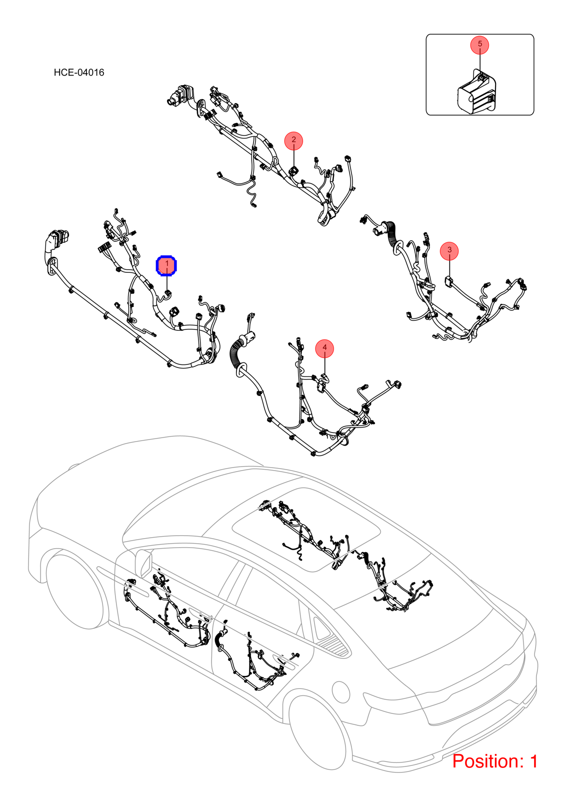 BYD Door wiring harness OEM 1320203700 HCEF4002100C FOR Han 1320203700-BYD_OEM