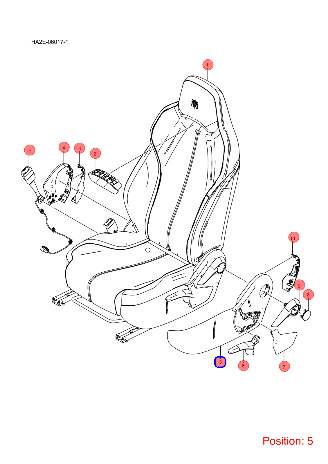 BYD Seat trim panel OEM 1320871700 HA2H6800027A FOR Qin KING Chazor Seal5 Destroyer 1320871700-BYD_OEM