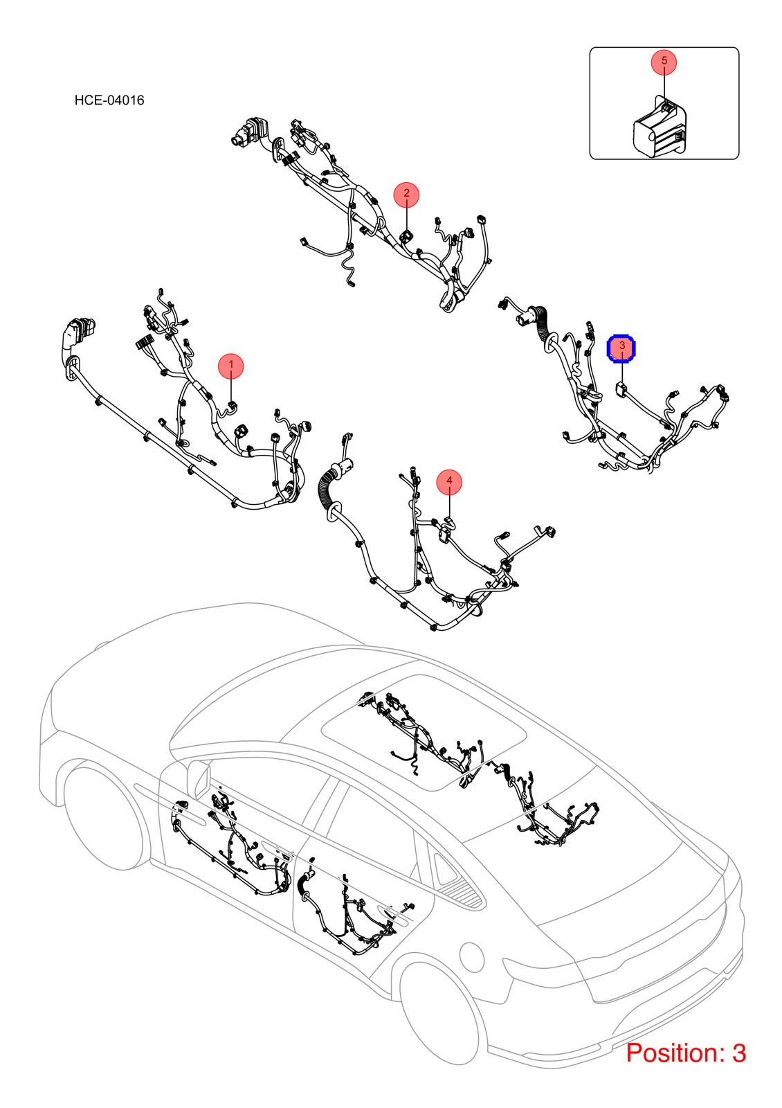 BYD Door wiring harness OEM 1320989700 HCEF4002400E FOR Han 1320989700-BYD_OEM
