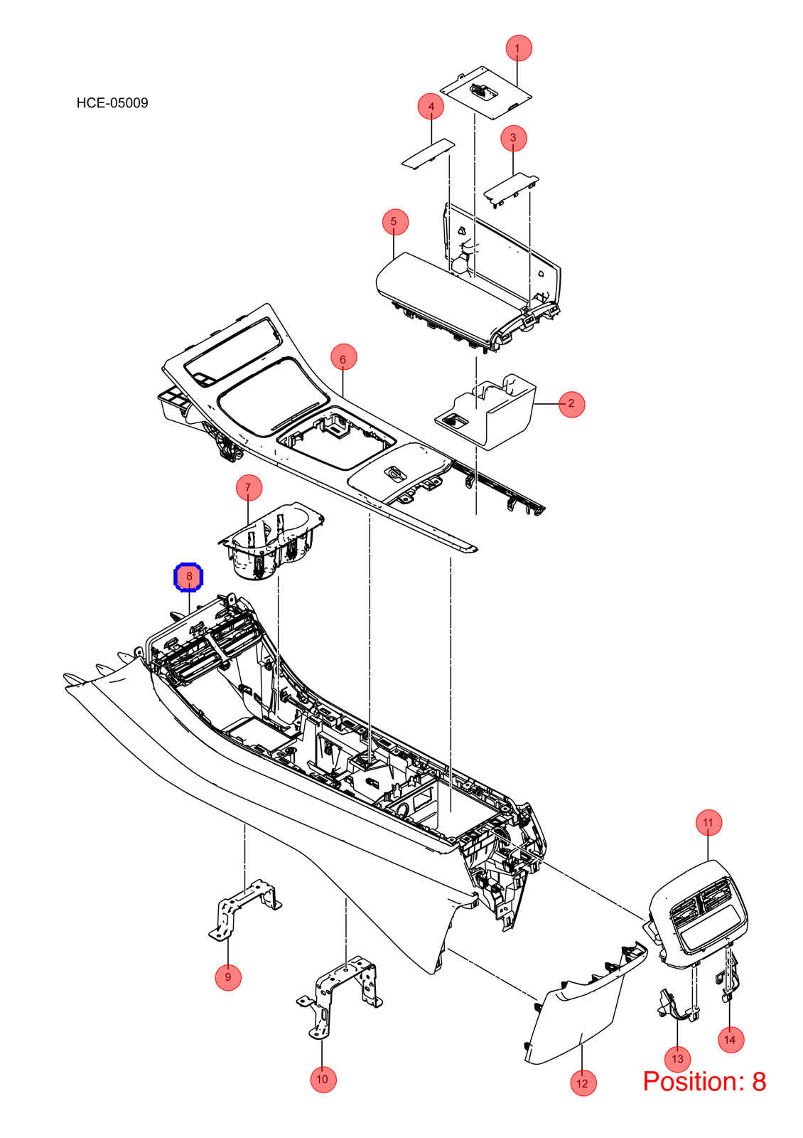 BYD Armrest box OEM 1321005900 HCE5305100D00ZM FOR Han 1321005900-BYD_OEM