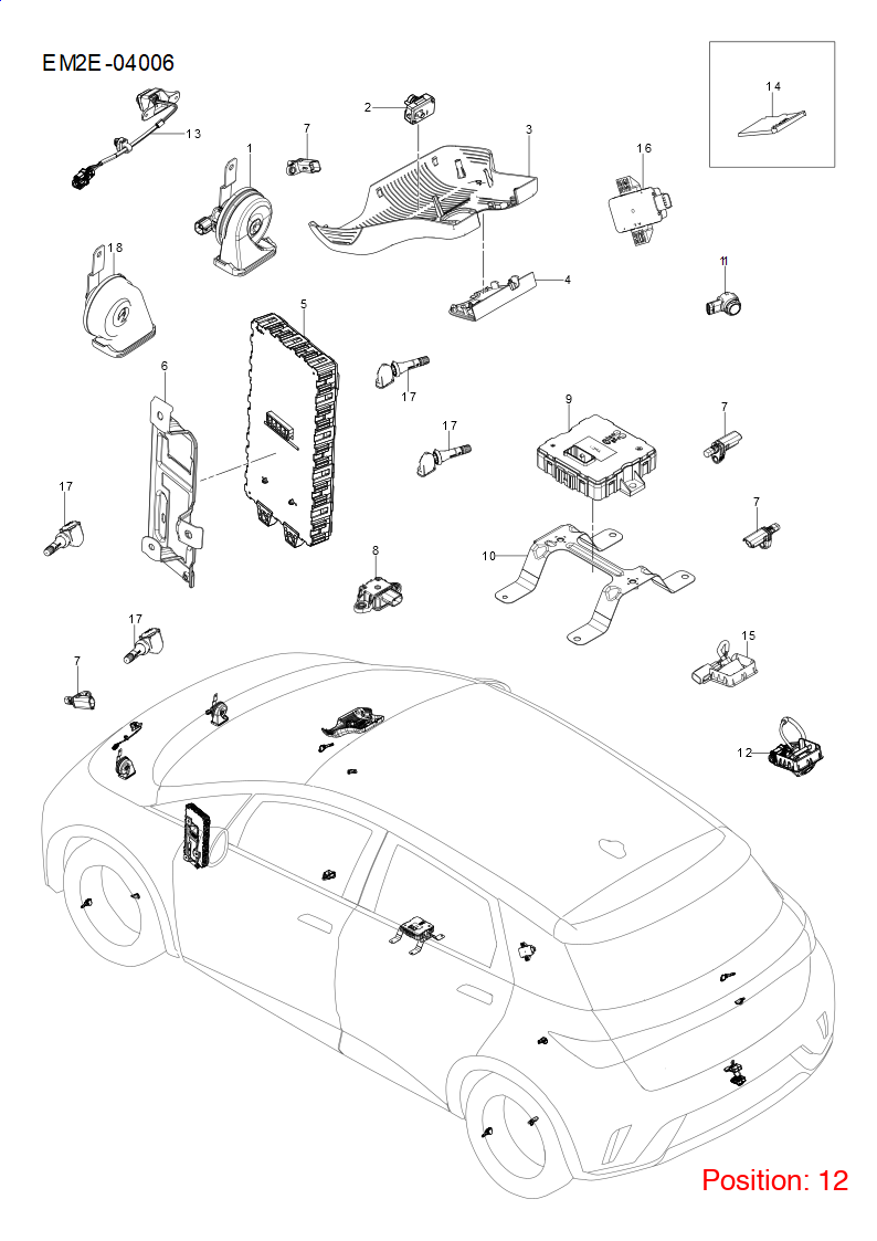 BYD Camera OEM 1321135000 EM2E3776700C FOR Dolphin 1321135000-BYD_OEM