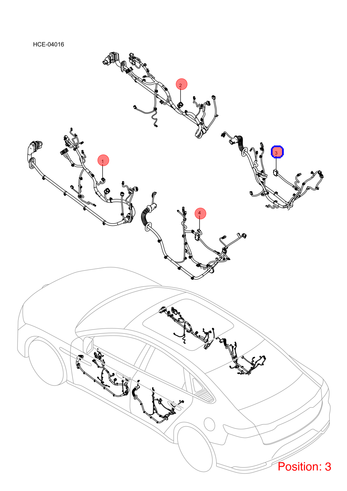BYD Door wiring harness OEM 1321856700 HCE4002400Q FOR Han 1321856700-BYD_OEM