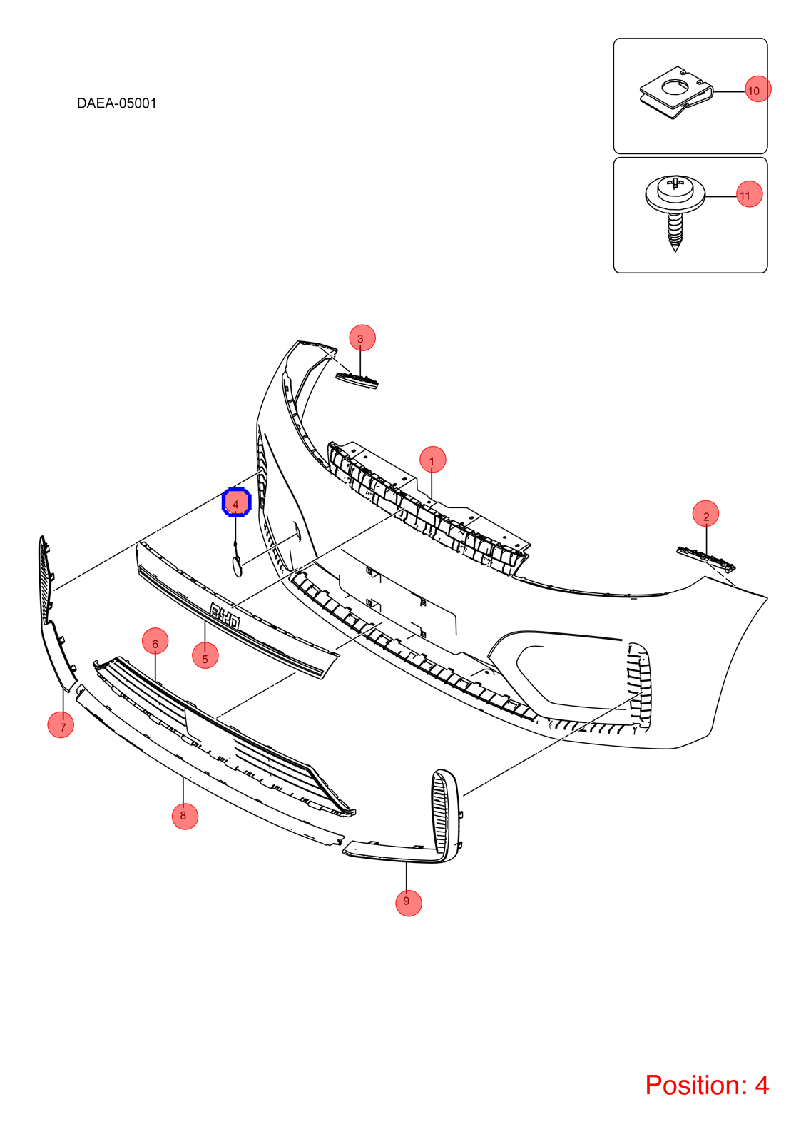 BYD Towing Eye Cover OEM 1321965400 DAEA2803741 FOR D1 1321965400-BYD_OEM