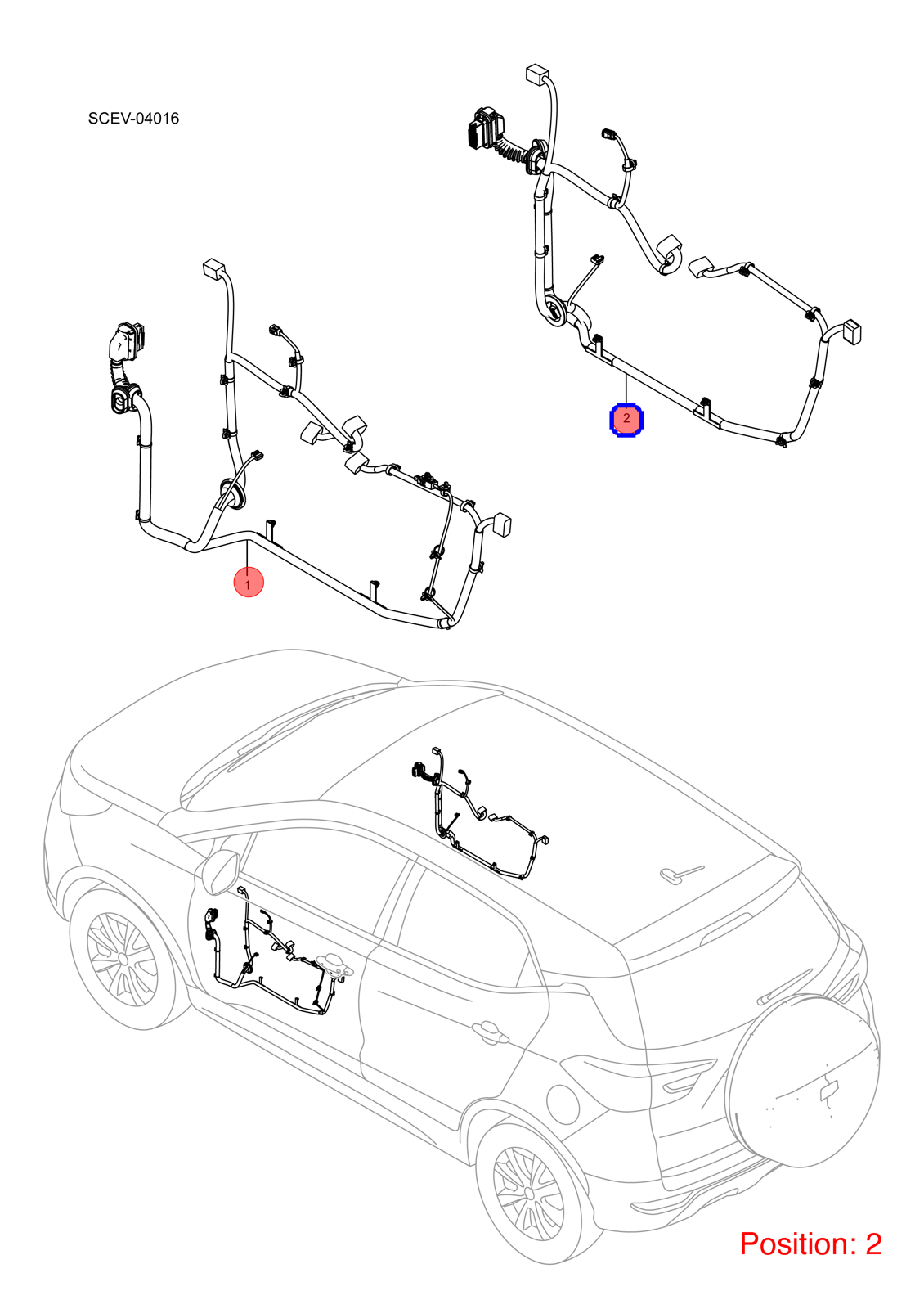BYD Door wiring harness OEM 1323520000 SCEN4002200CZD1 FOR Atto3 Yuan 1323520000-BYD_OEM