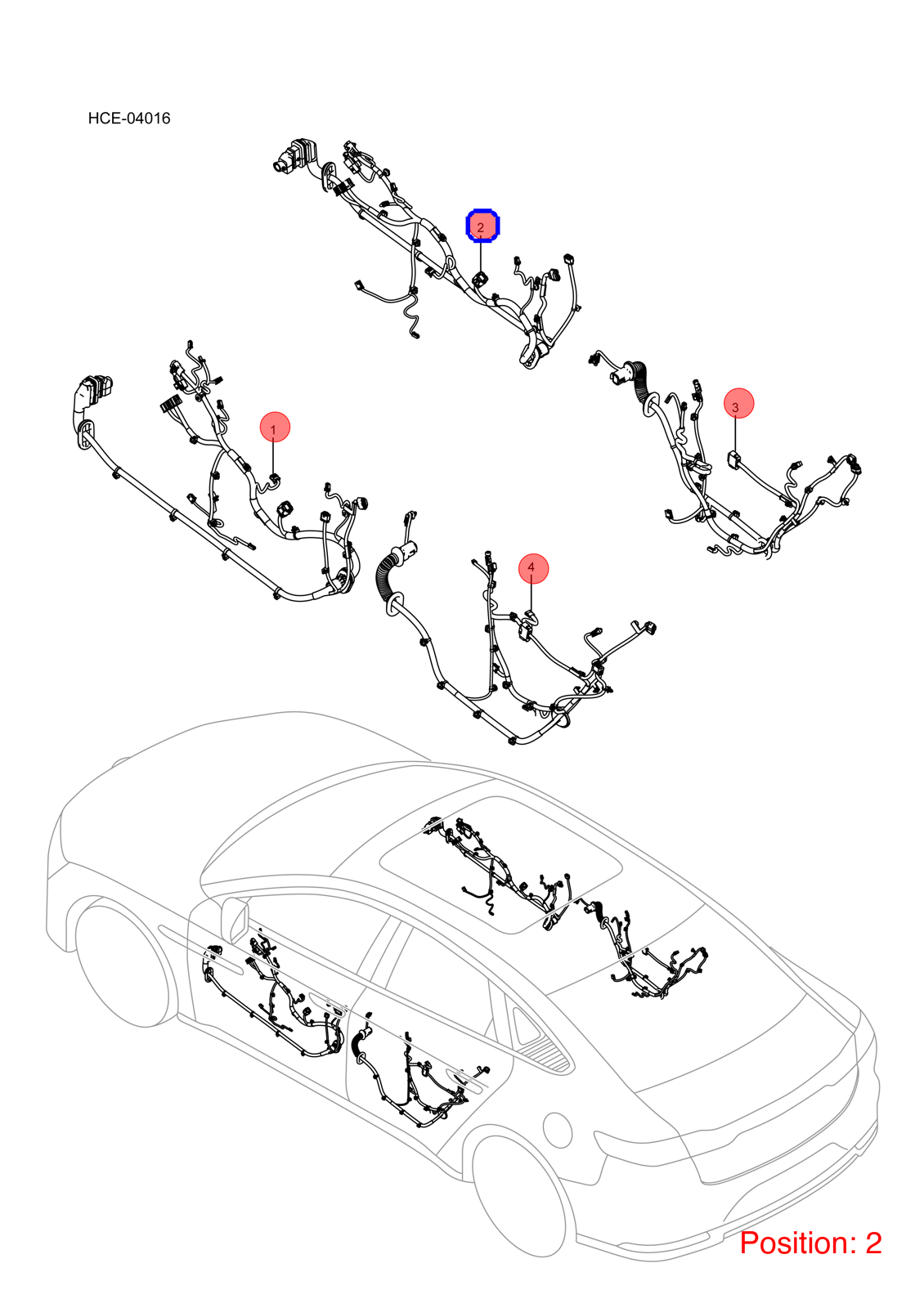 BYD Door wiring harness OEM 1324097900 HCE4002200ED2 FOR Han 1324097900-BYD_OEM