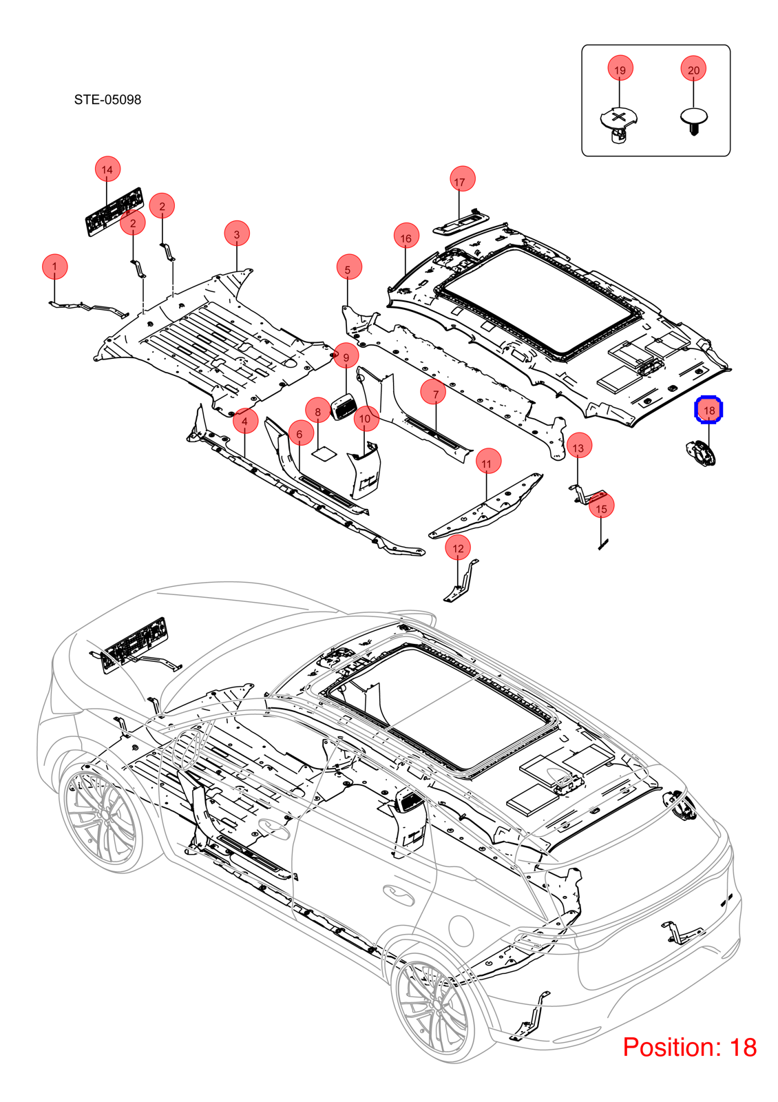 BYD Charging port cover OEM 1324347900 STHA5401840A FOR Tang 1324347900-BYD_OEM