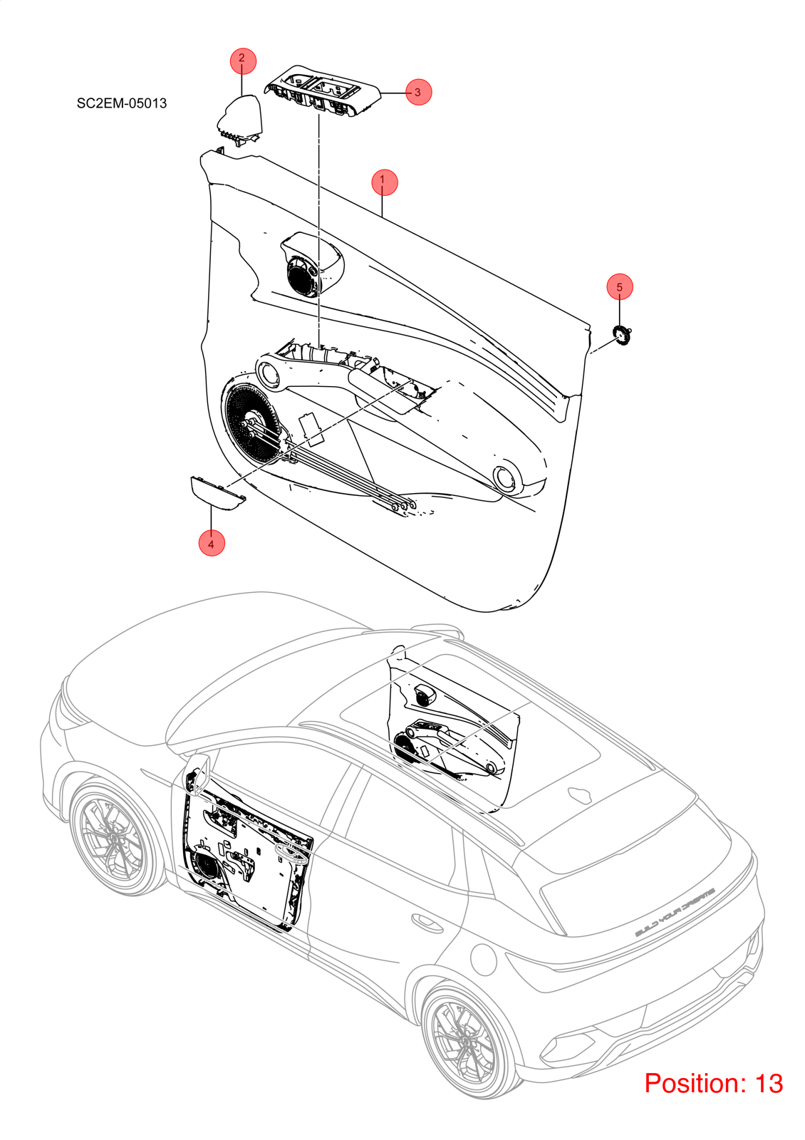 BYD Door handle OEM 1327208000 SC2E6102320 FOR Atto3 Yuan 1327208000-BYD_OEM