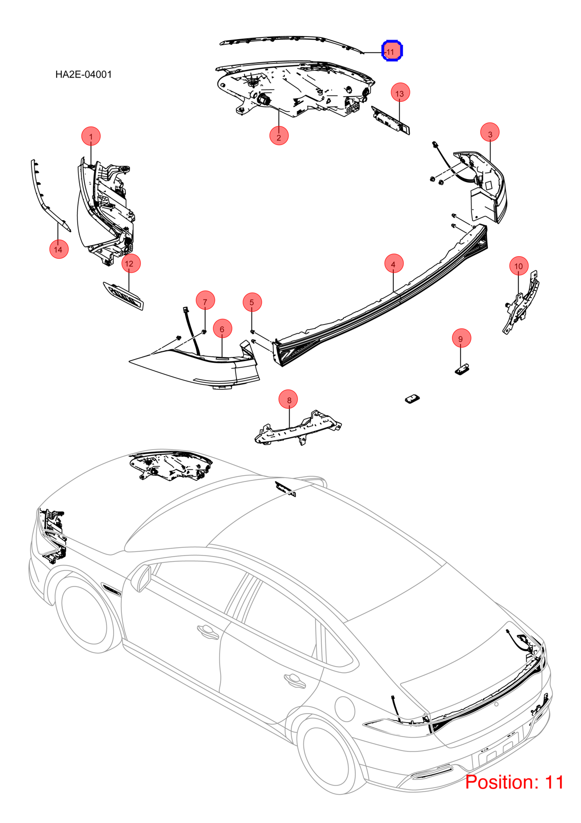 BYD Front headlight trim OEM 1327796400 HAD4121320A FOR Qin 1327796400-BYD_OEM