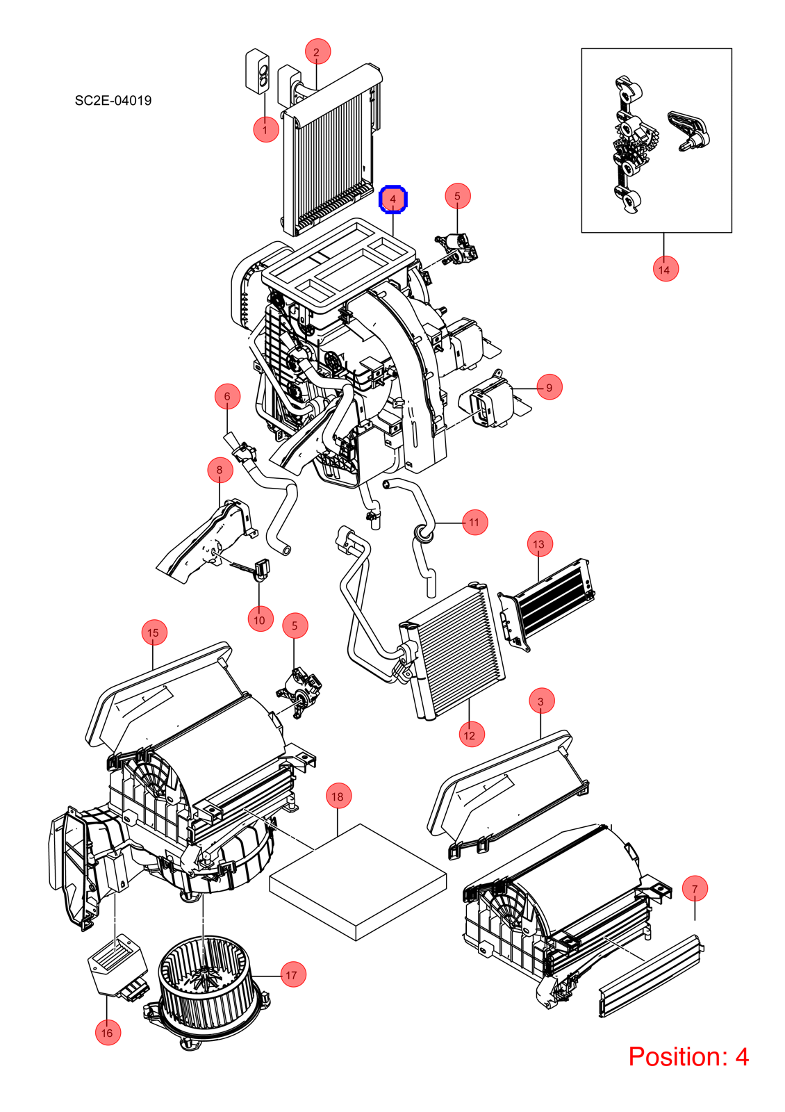 BYD Evaporator housing OEM 1328338000 SC2E8100100 FOR Atto3 Yuan 1328338000-BYD_OEM