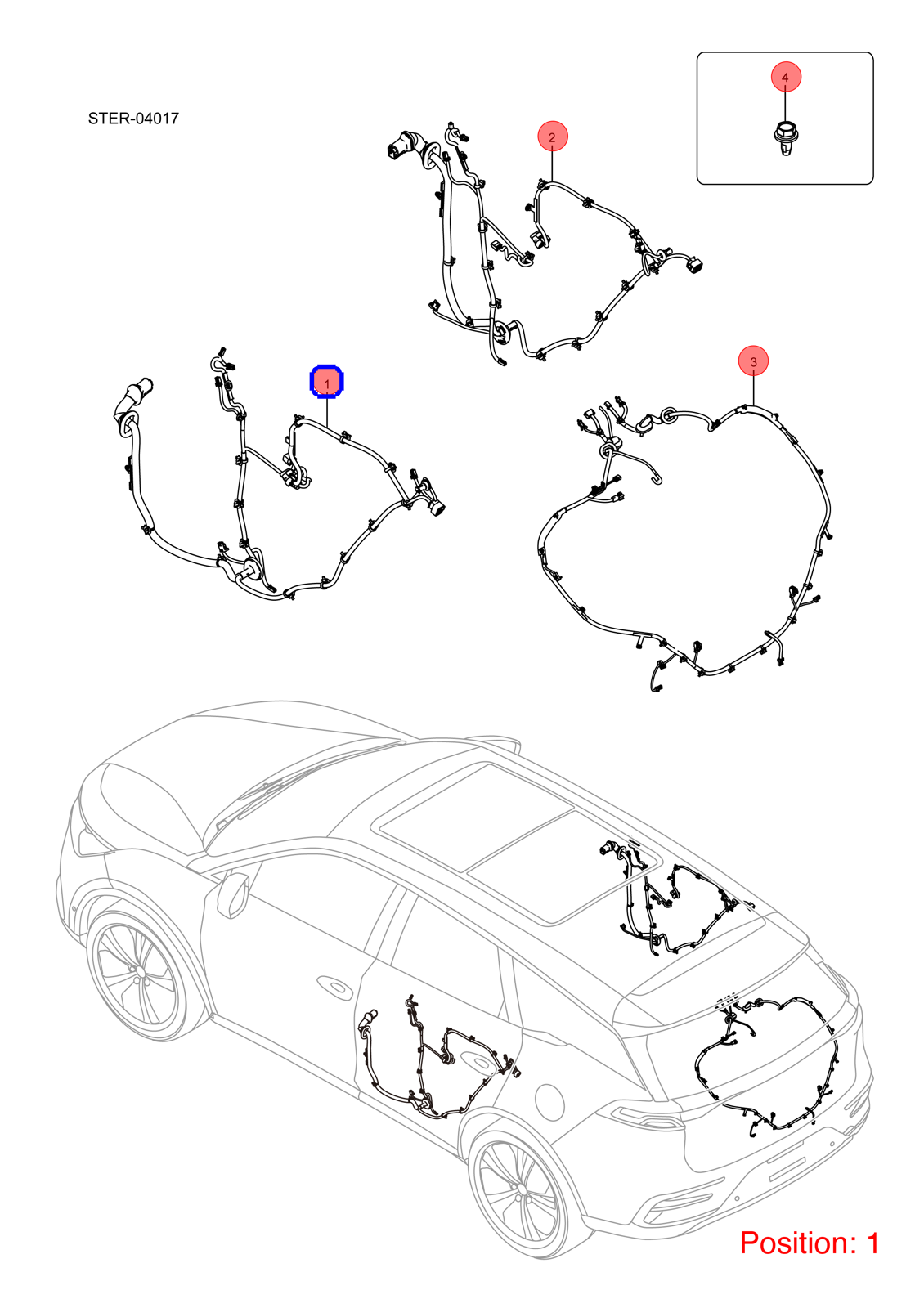 BYD Door wiring harness OEM 1329486100 STES4002300A FOR Tang 1329486100-BYD_OEM
