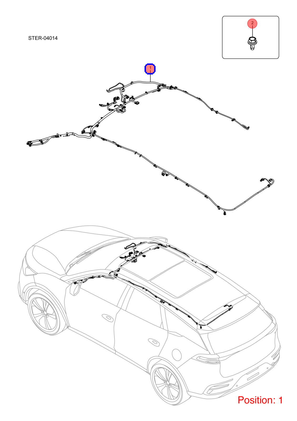 BYD Roof wiring harness OEM 1329489200 STES4002800A FOR Tang 1329489200-BYD_OEM