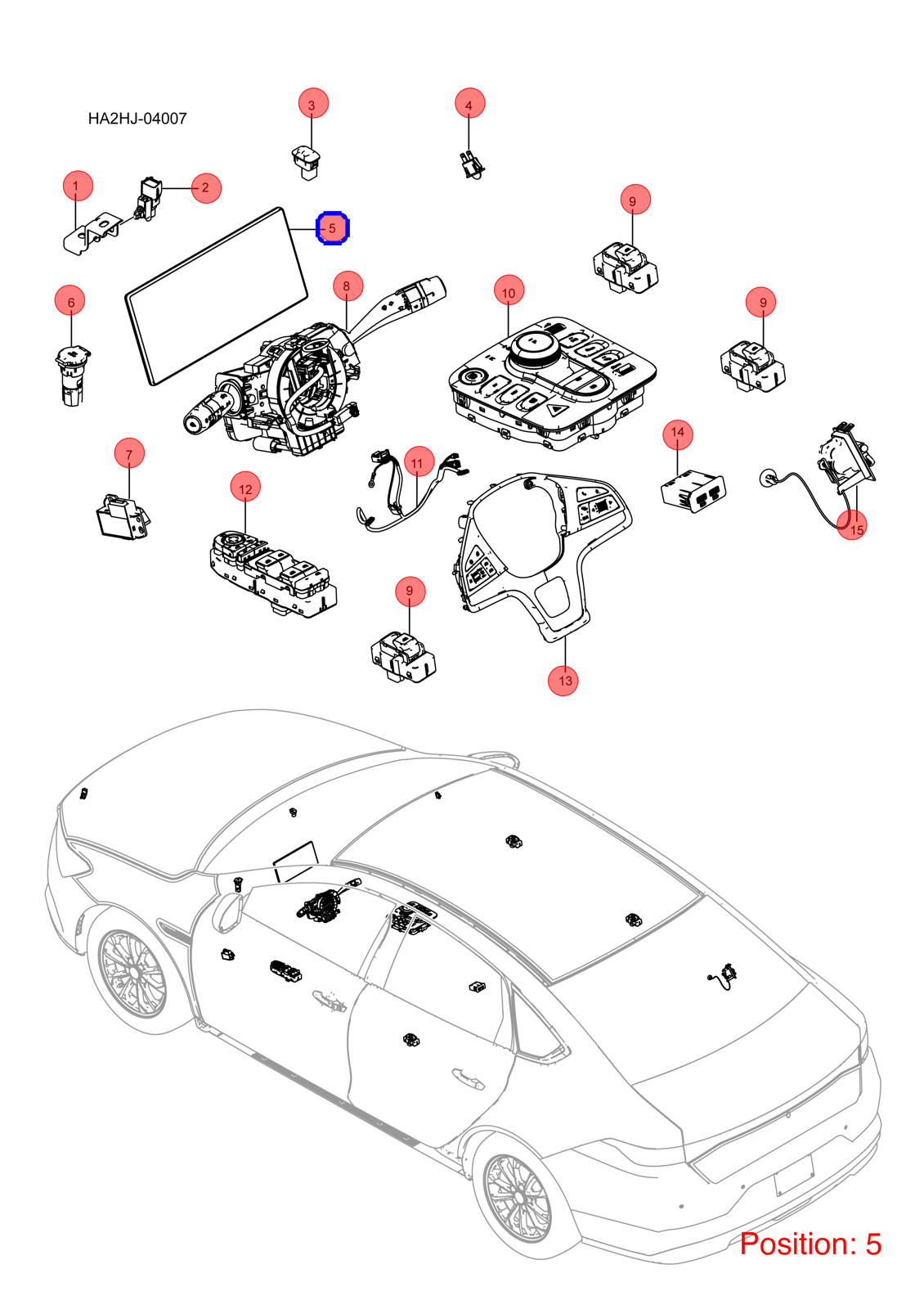 BYD Combination instrument assembly OEM 1330989200 HA2HK3820010 FOR KING Chazor Seal5 Destroyer 1330989200-BYD_OEM