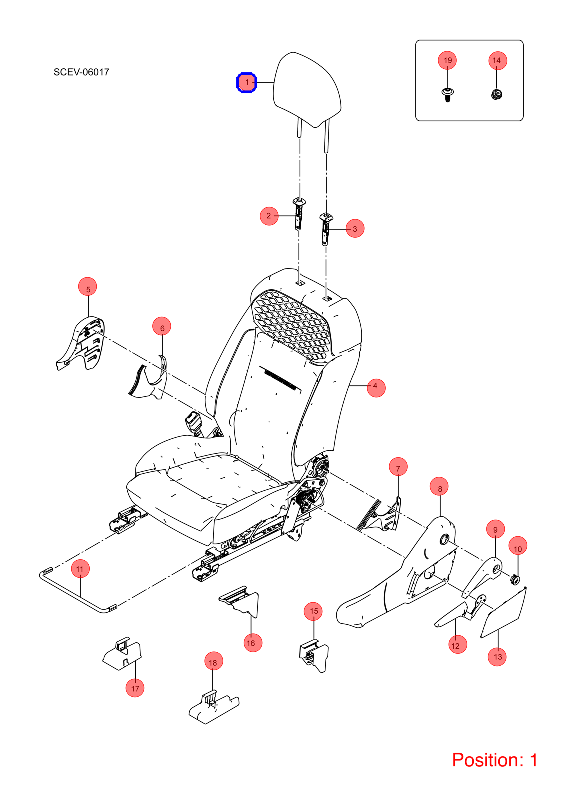 BYD Seat headrest OEM 1332270100 SCED6808010D00DY FOR Atto3 Yuan 1332270100-BYD_OEM