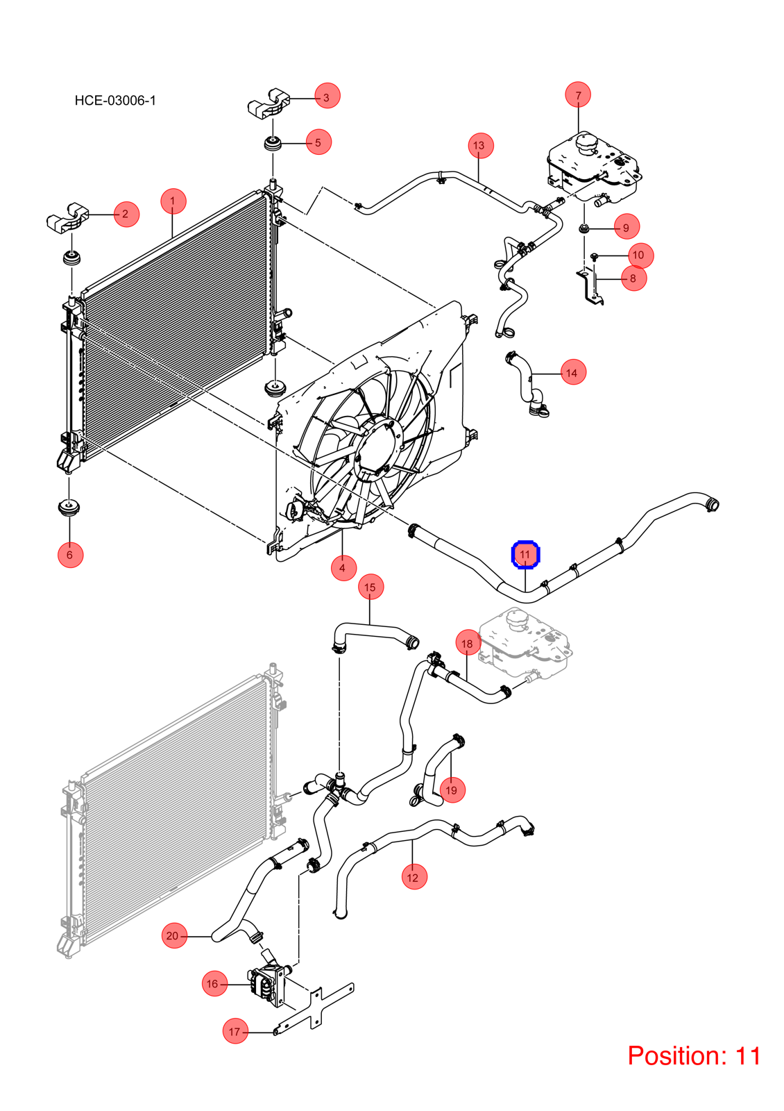 BYD Water pipe OEM 1332889800 HCEF1303110 FOR Han 1332889800-BYD_OEM