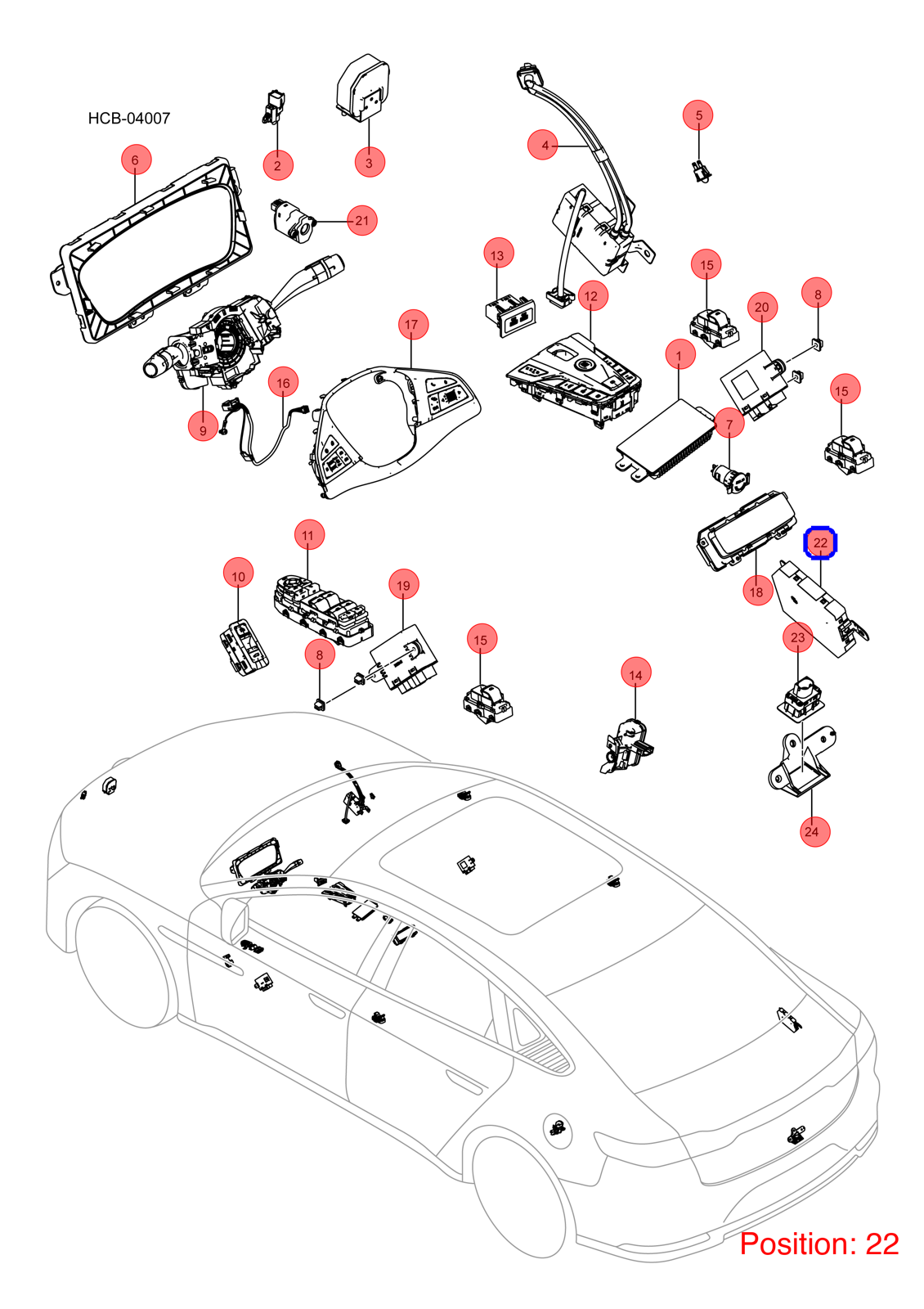 BYD Tailgate computer OEM 1333618700 HCHB3731400A FOR Han 1333618700-BYD_OEM