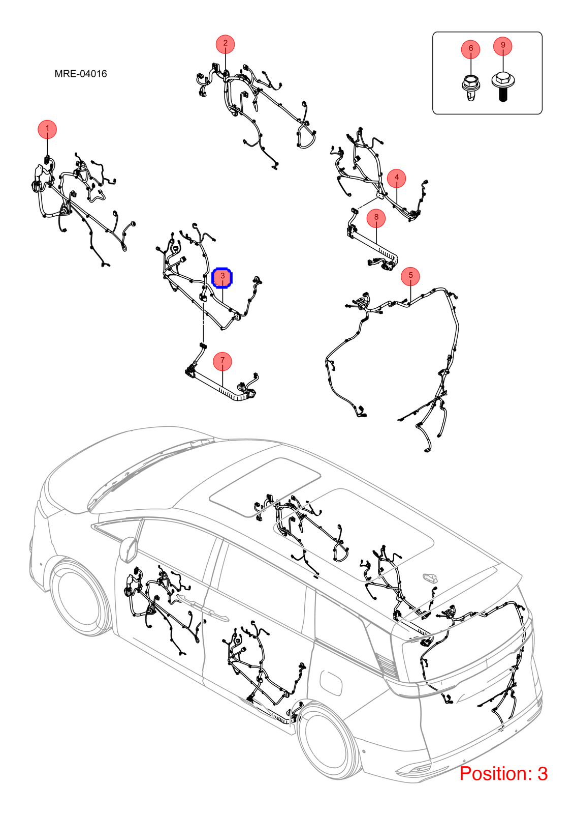 BYD Door wiring harness OEM 1335044600 MREB4002300A FOR DENZA 1335044600-BYD_OEM