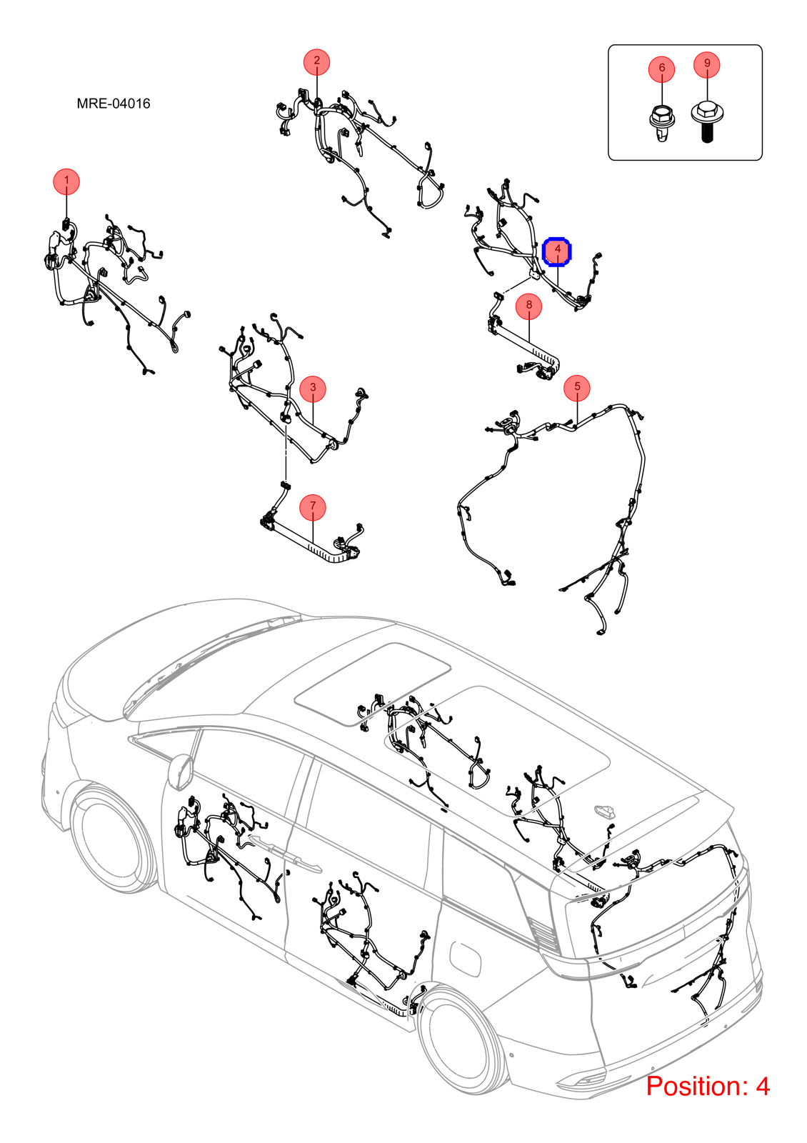 BYD Door wiring harness OEM 1335044800 MREB4002400B FOR DENZA 1335044800-BYD_OEM