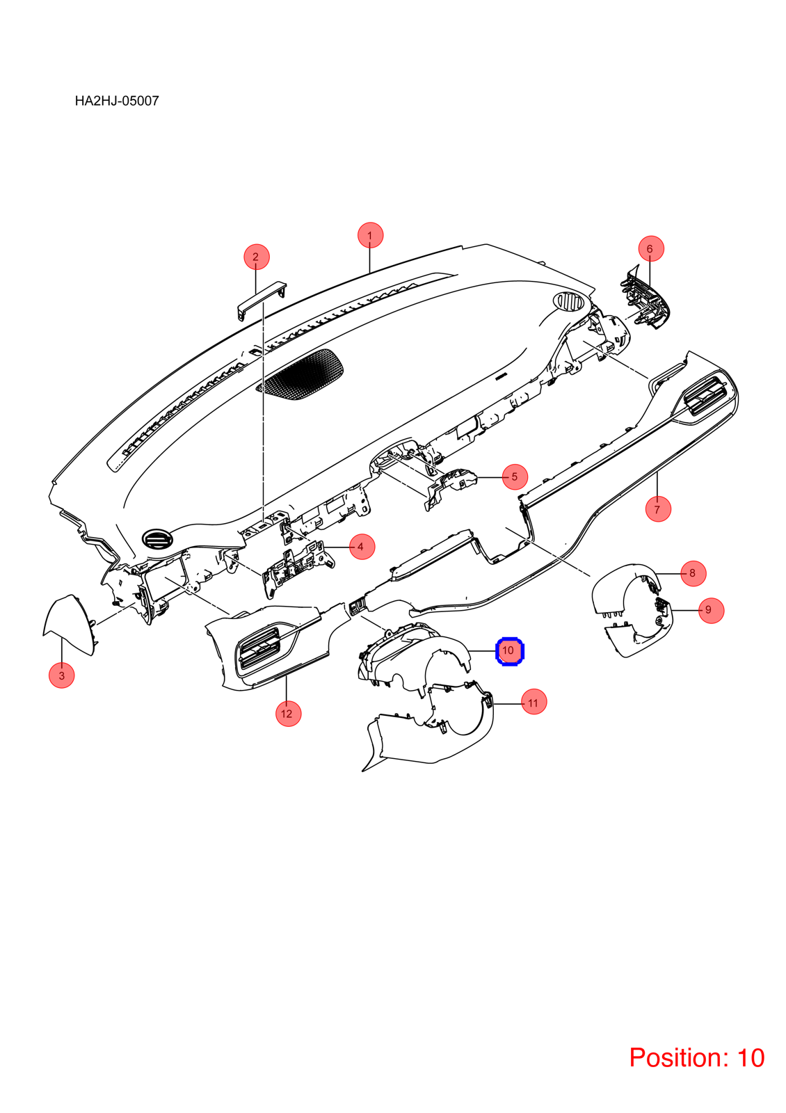 BYD Steering column trim panel OEM 1335112800 HA2HK5306670 FOR KING Chazor Seal5 Destroyer 1335112800-BYD_OEM