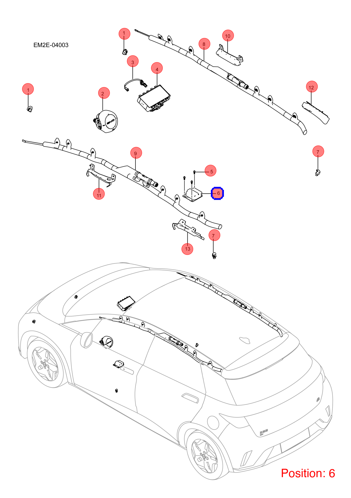 BYD Airbag computer OEM 1335411700 EM2E3658100C FOR Dolphin 1335411700-BYD_OEM