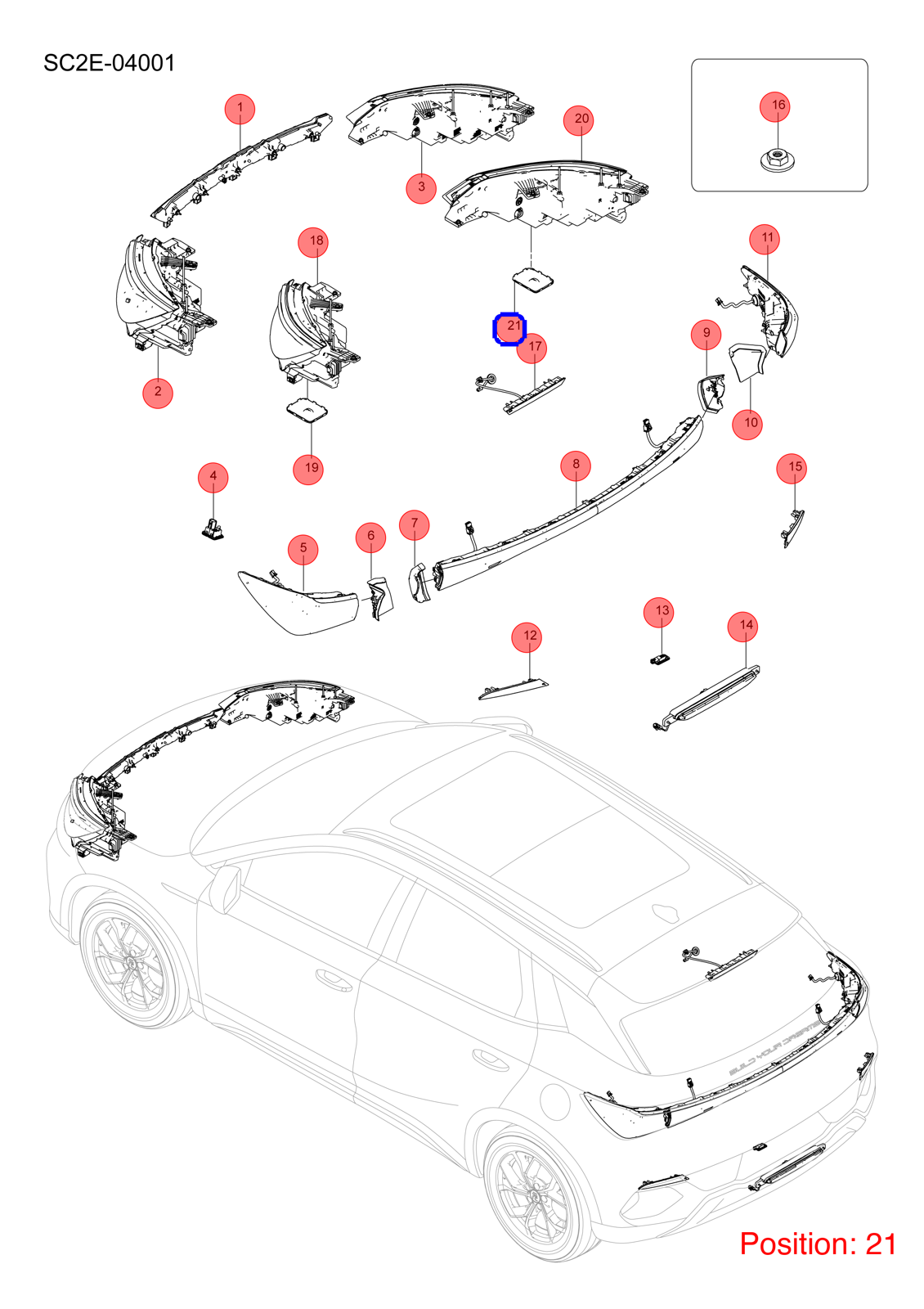 BYD Front headlight adjustment computer OEM 1336115900 SC2E4121720 FOR Atto3 Yuan 1336115900-BYD_OEM